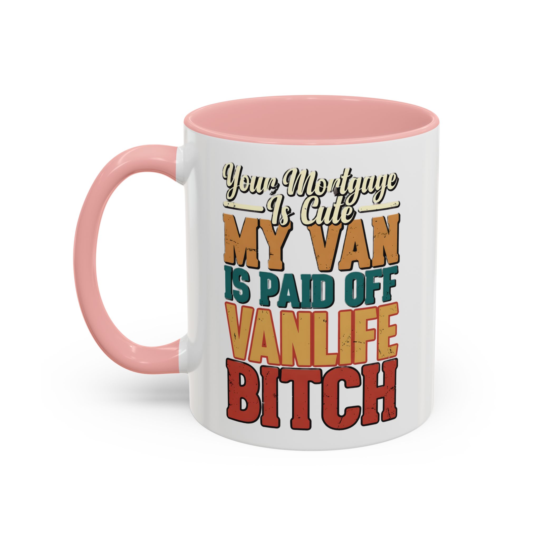 Accent Coffee Mug (11, 15oz) — "Your Mortgage Is Cute" Design F**K-Line