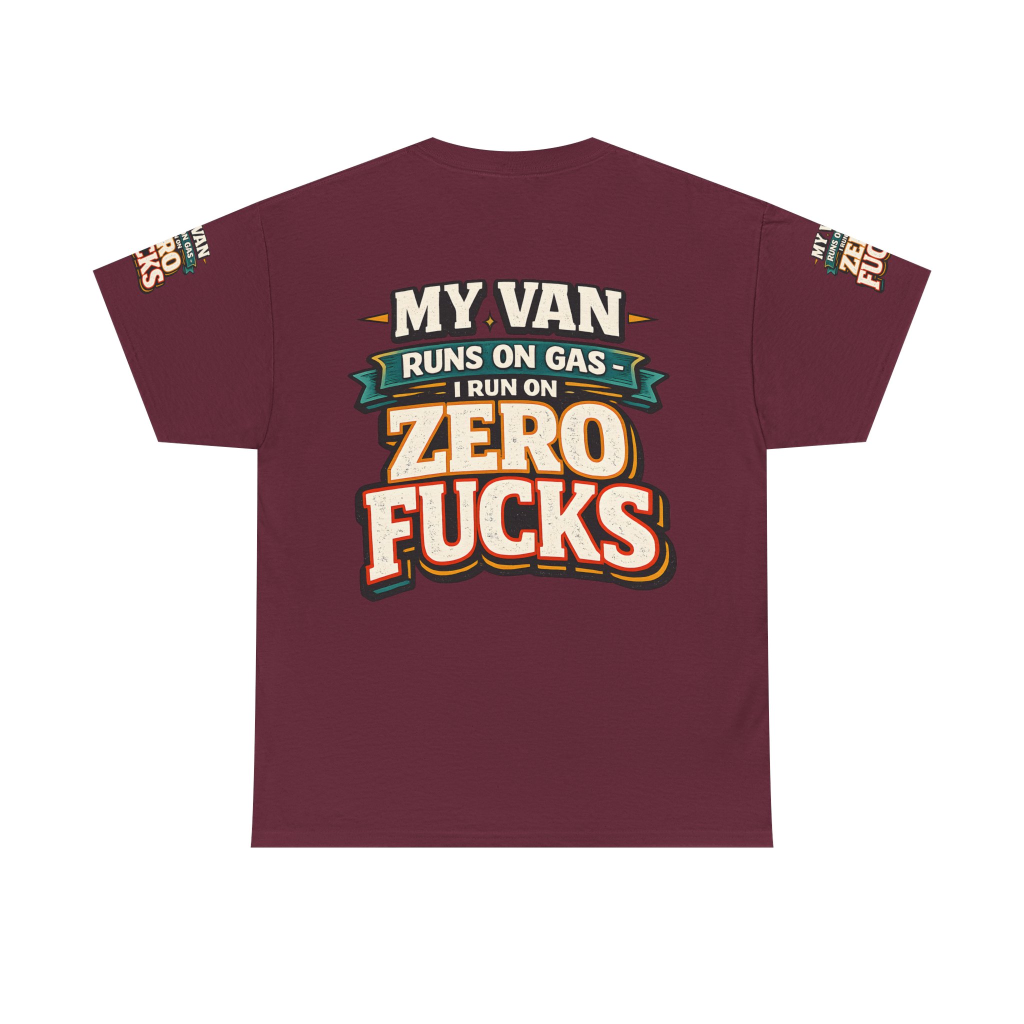 Unisex Heavy Cotton Tee — "My Van Runs On Gas" Design F**K-Line
