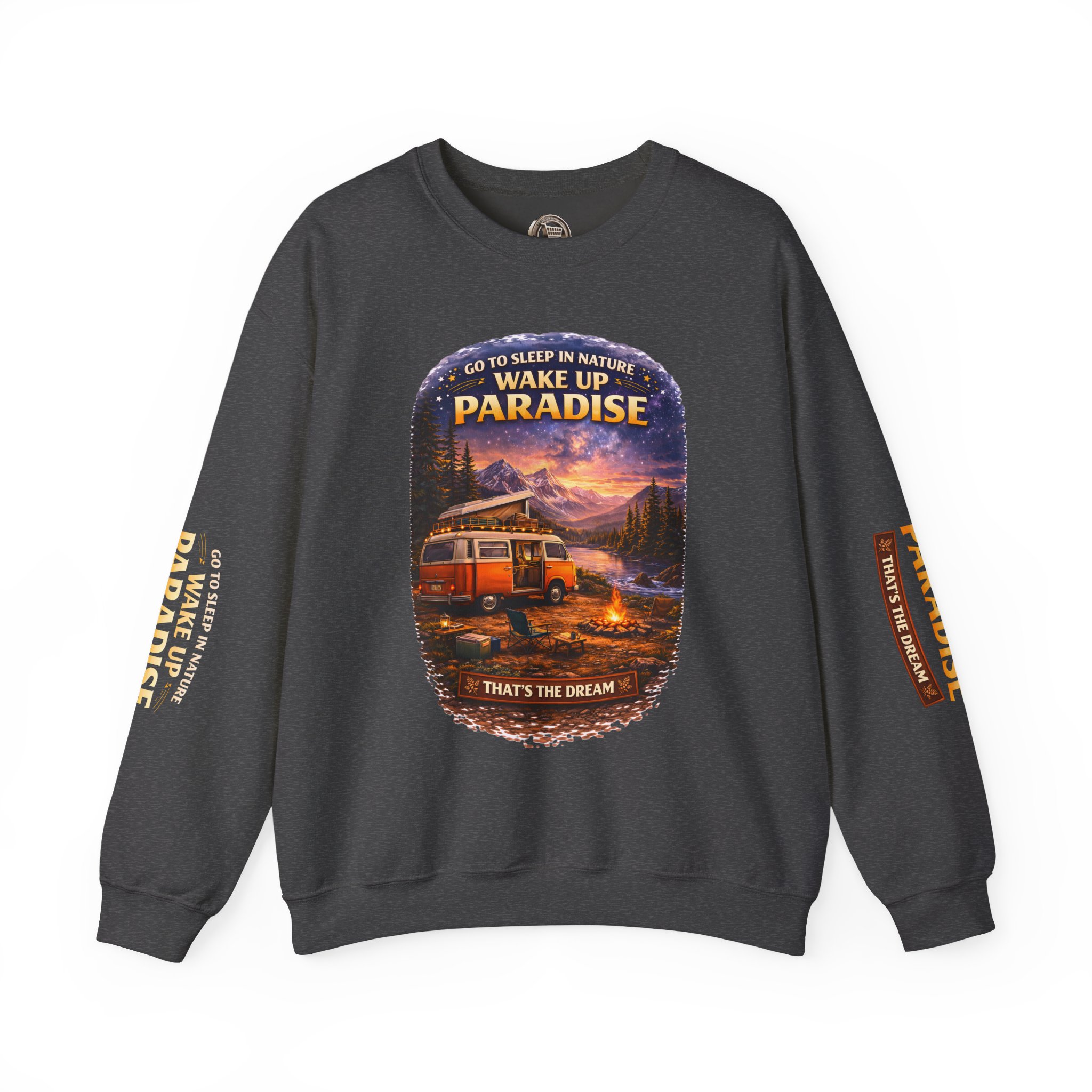 Unisex Heavy Blend™ Crewneck Sweatshirt — "Go To Sleep Nature " Design Scenic-Line