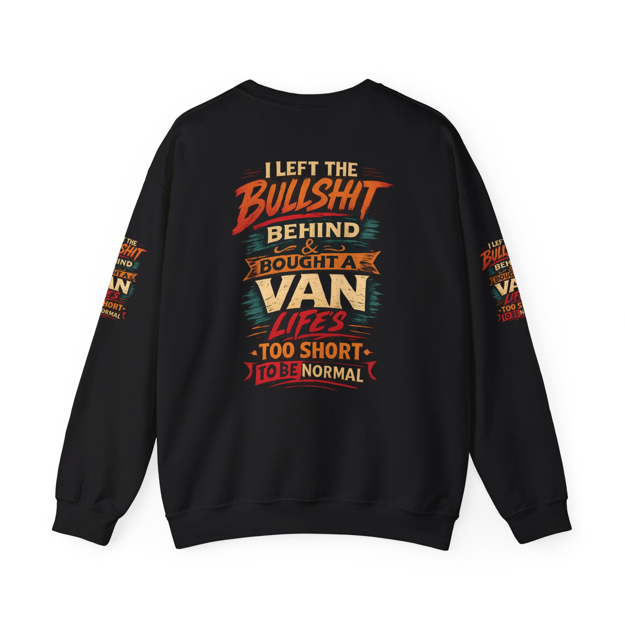 Unisex Heavy Blend™ Crewneck Sweatshirt — "I Left The Bullshit" Design F**K-Line