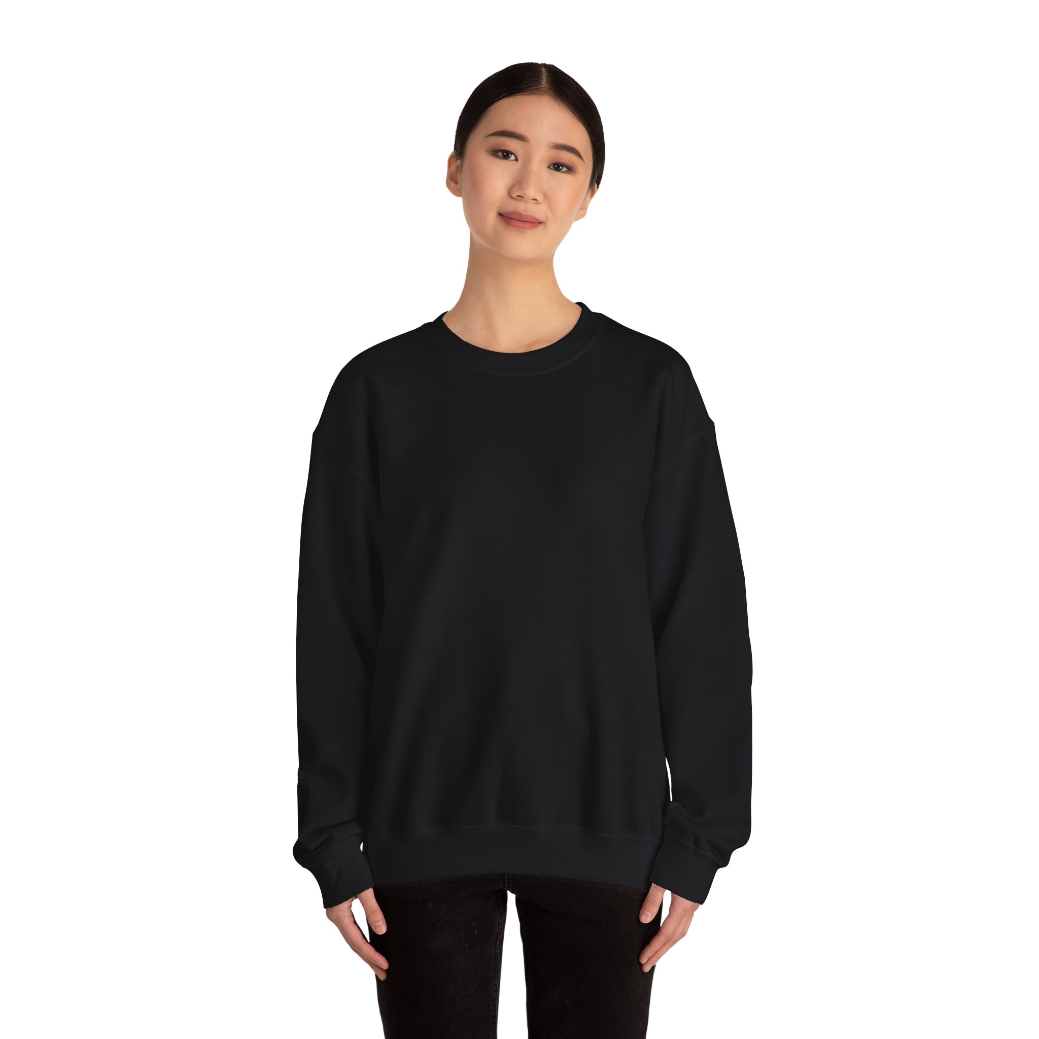 Crewneck Sweatshirt — "ROAD WHERE MADE FOR JOURNEYS-NOT DESTINATIONS" (Only Back printed) Vintage Camper Van Outdoor Graphic