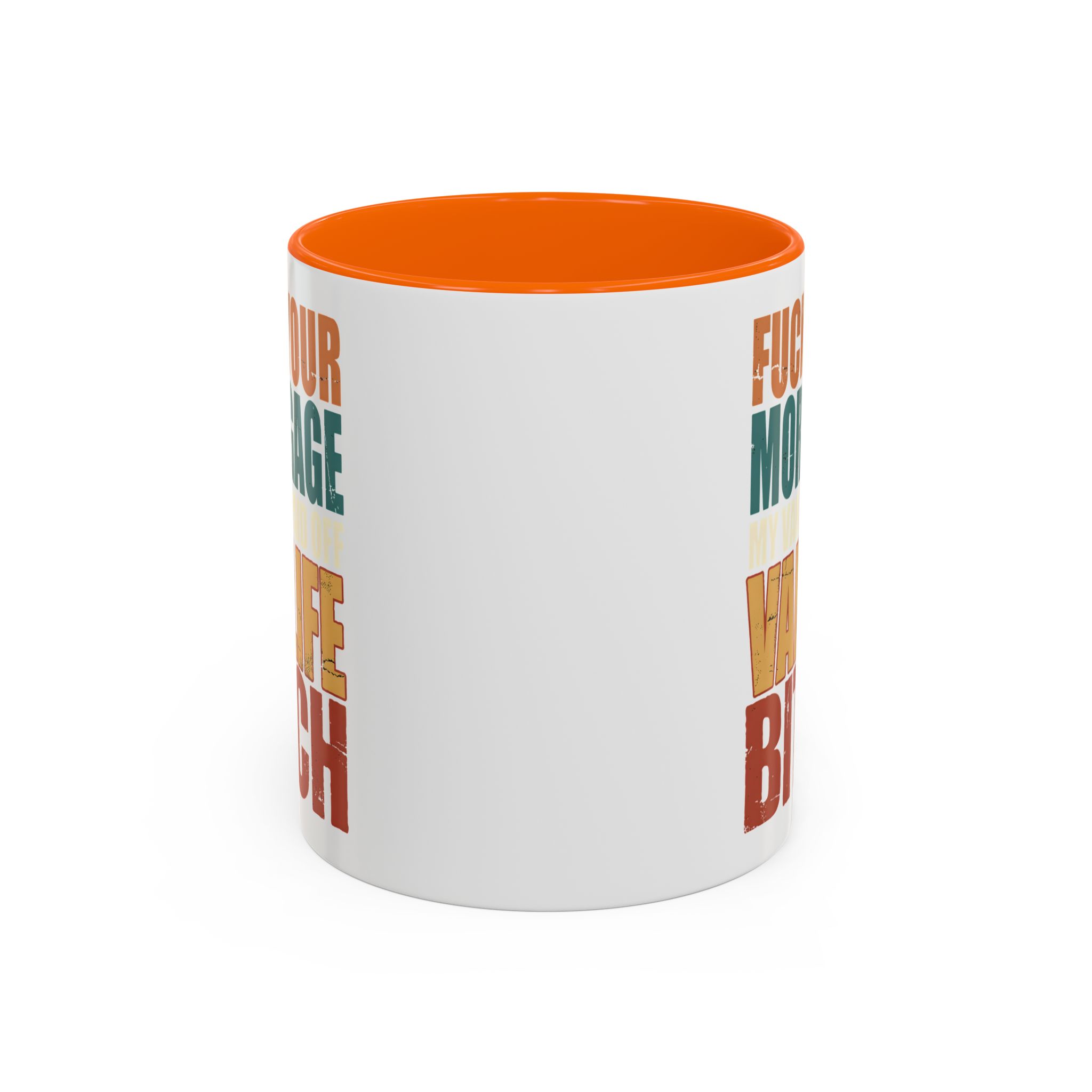 Accent Coffee Mug (11, 15oz) — "Fuck Your Mortgage" Design F**K-Line