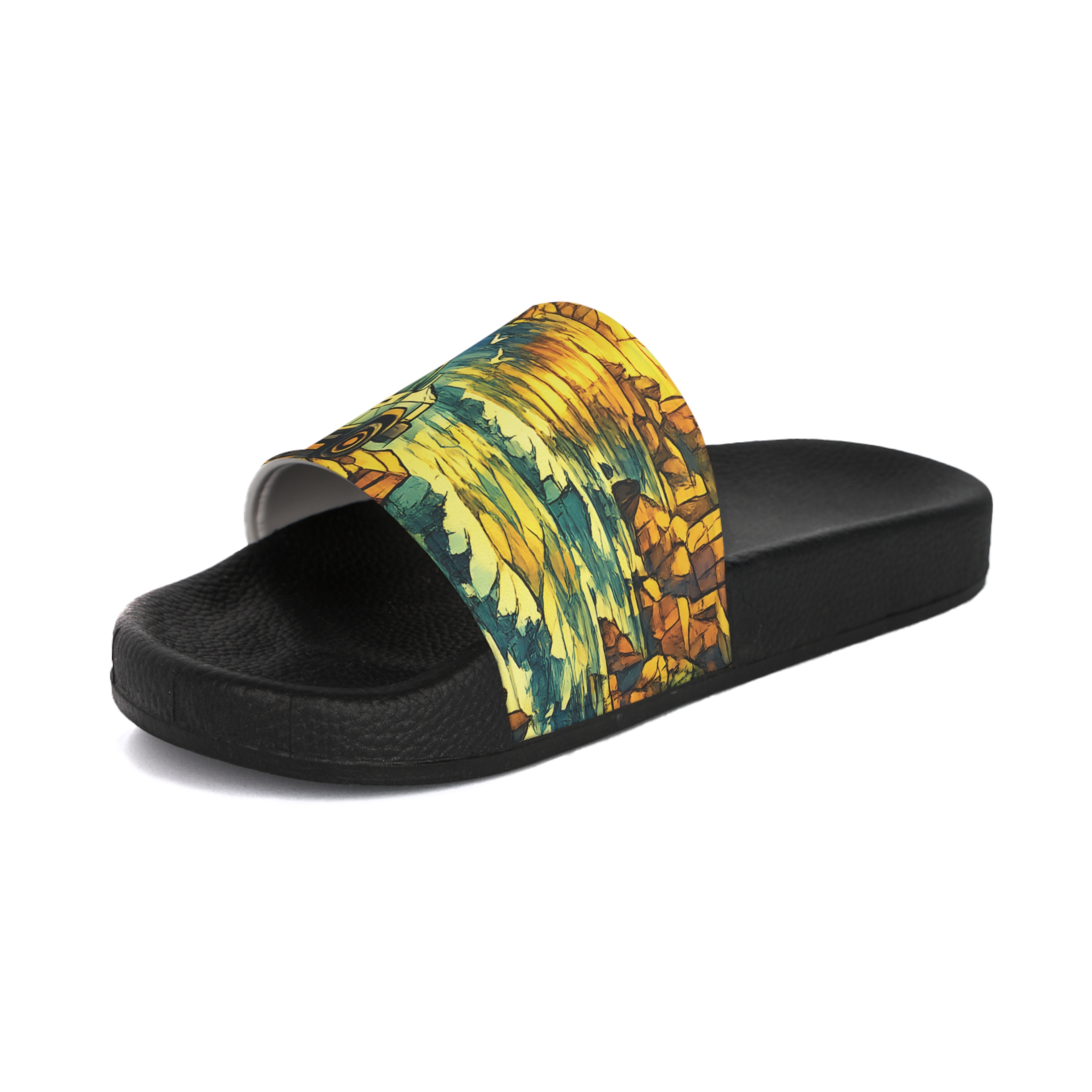 Men's Slide Sandals — Beach Vibes for Men (Cubic-Line)