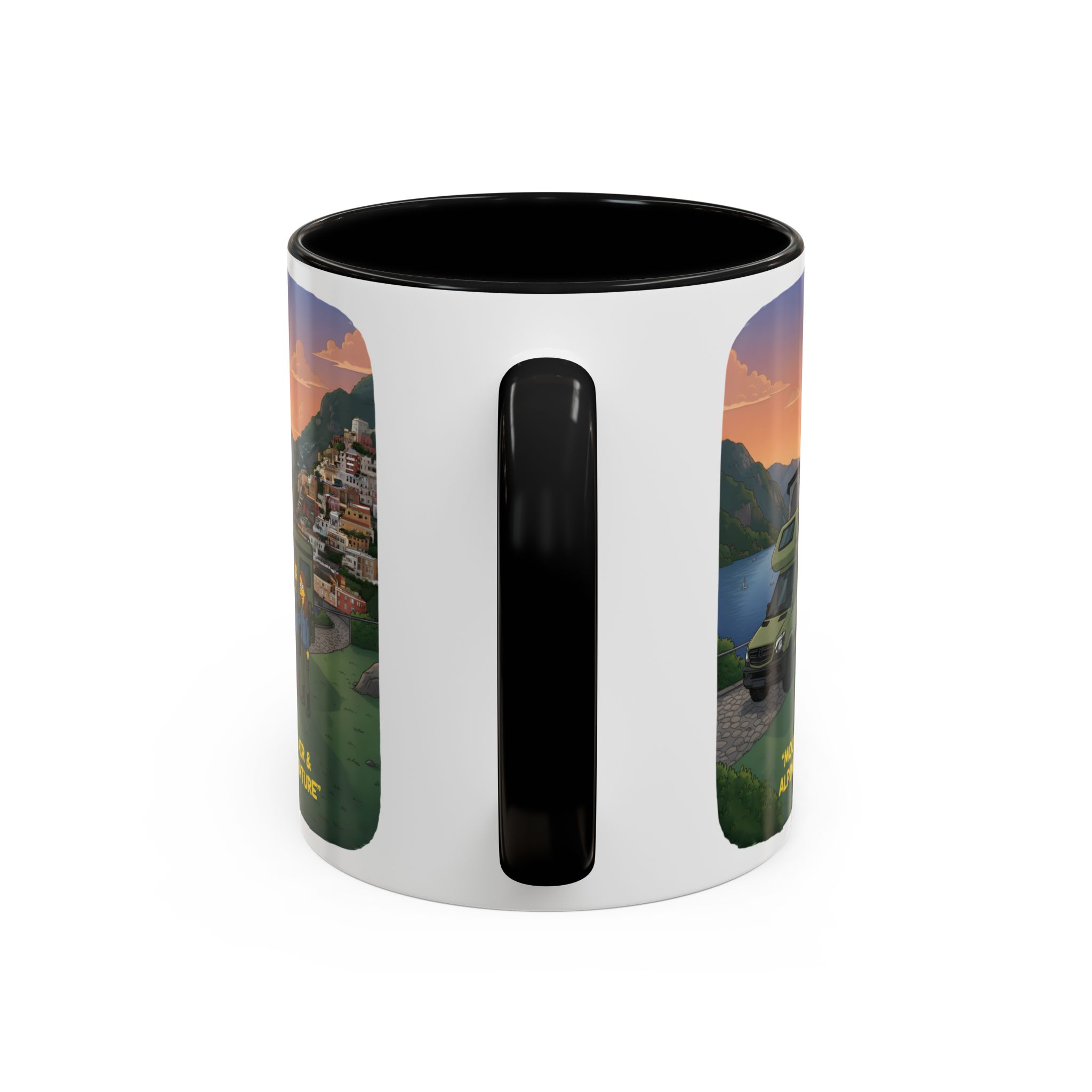 Accent Coffee Mug (11, 15oz) — "Mountain Air And Alpine Adventure"" Design Sitcom-Line
