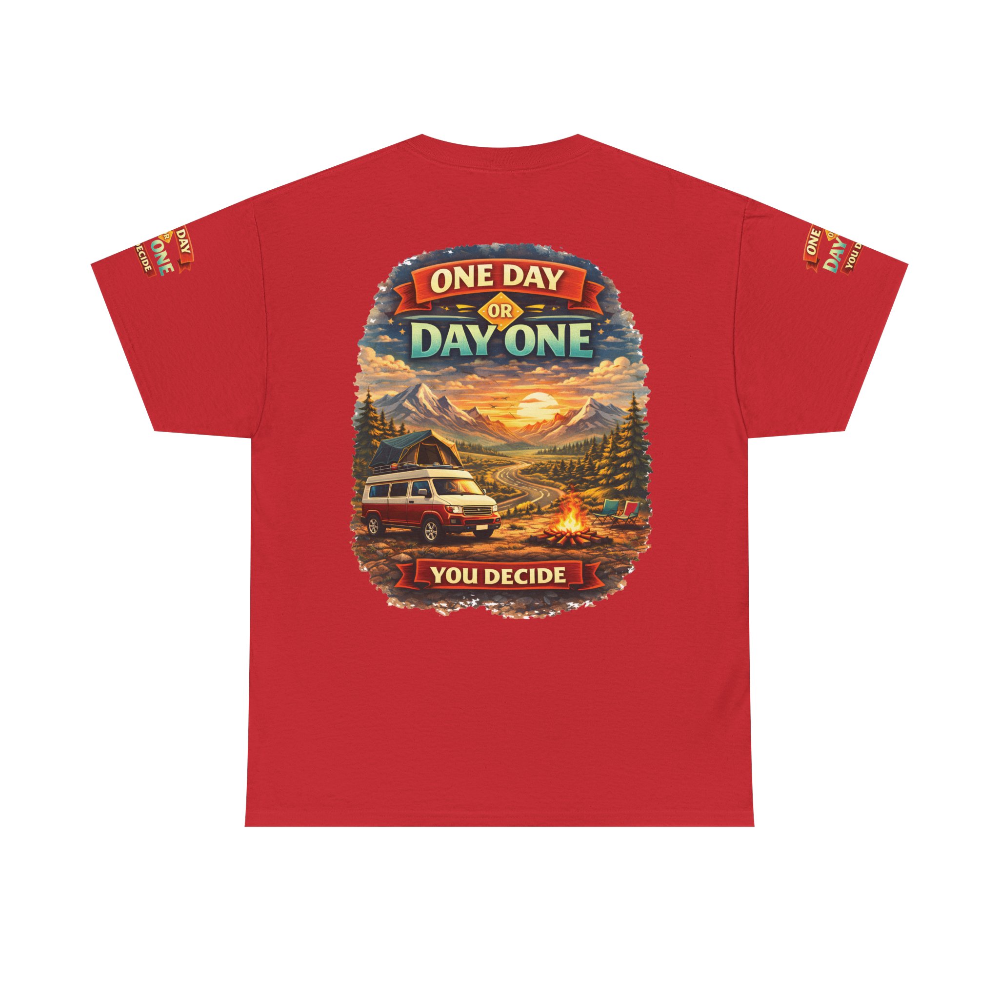 15172974040577806811_2048.jpeg Unisex Heavy Cotton Tee — "One Day Or Day One" Design Scenic-Line