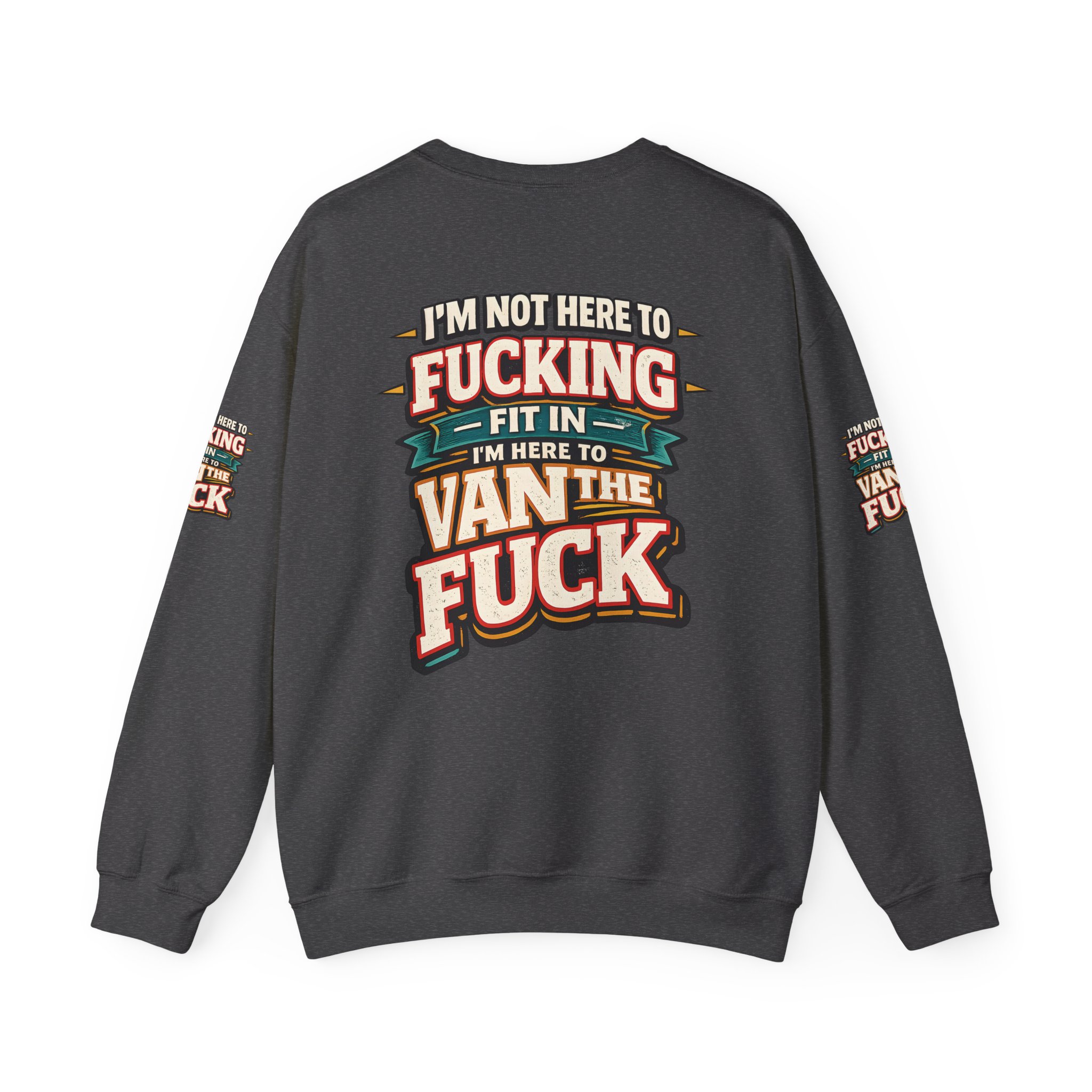 15175905318180119740_2048.jpeg Unisex Heavy Blend™ Crewneck Sweatshirt — "I´m Not Here To Fucking Fit In" Design F**K-Line