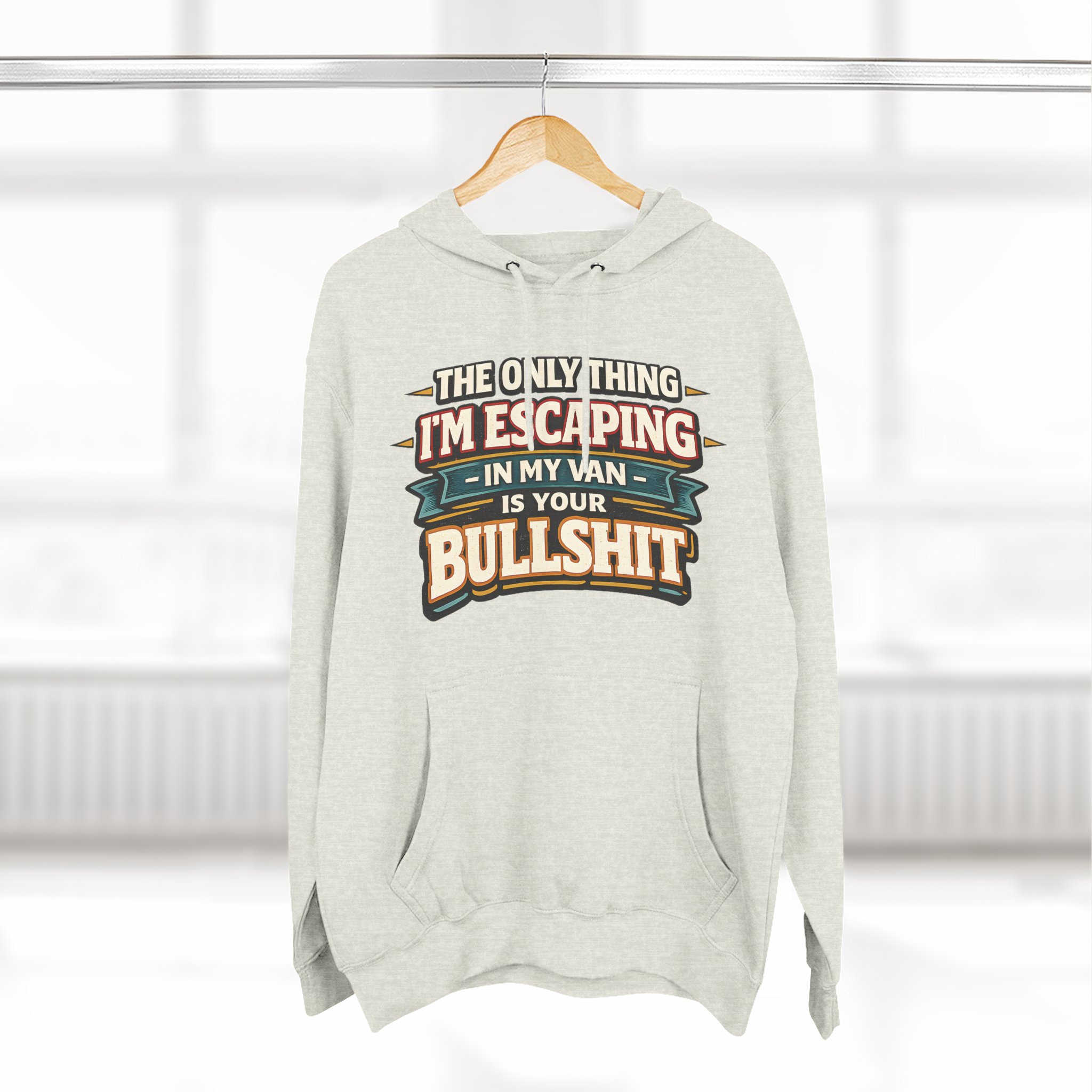 15178096804204477668_2048.jpeg Three-Panel Fleece Hoodie - "The Only Thing I´m Escaping" Design F**K-Line