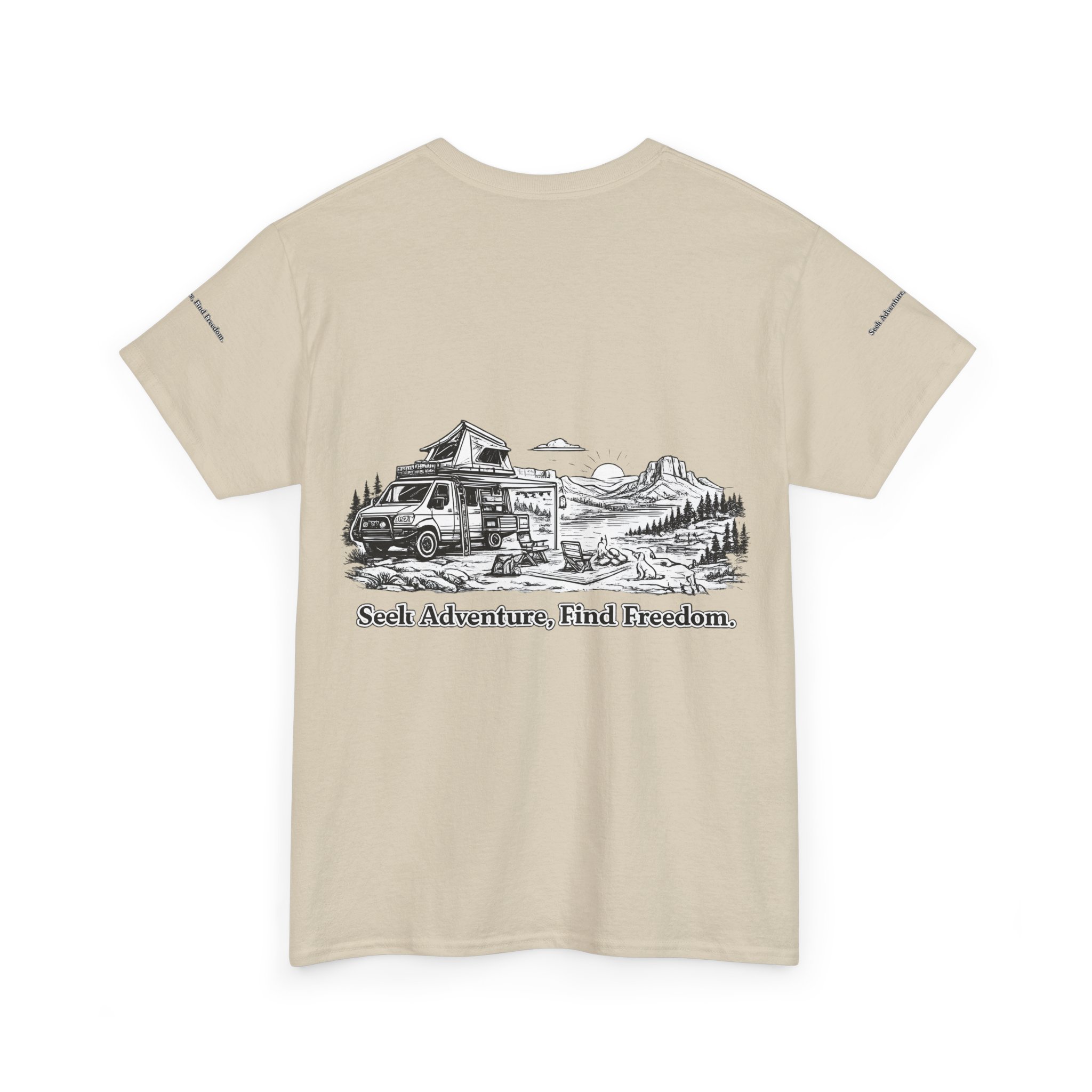15179337301409089614_2048.jpeg Unisex Heavy Cotton Tee — "Seek Adventure, Find Freedom" Design Minimal-Line
