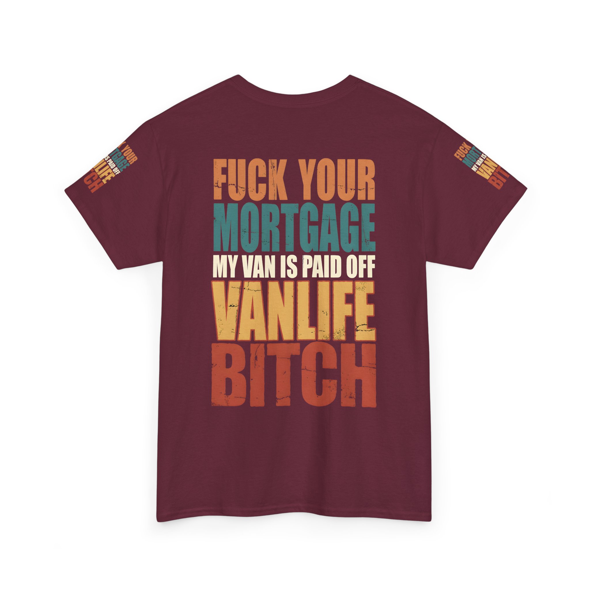 Unisex Heavy Cotton Tee — "Fuck Your Mortgage" Design F**K-Line