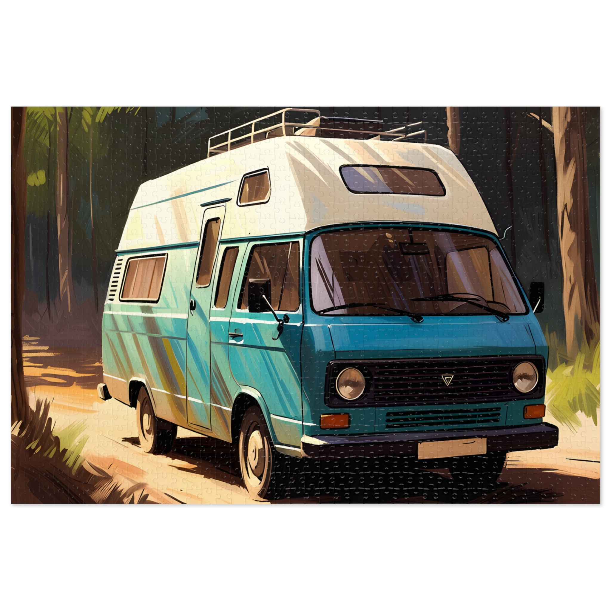 Jigsaw Puzzle with Tin — Retro Camper Van