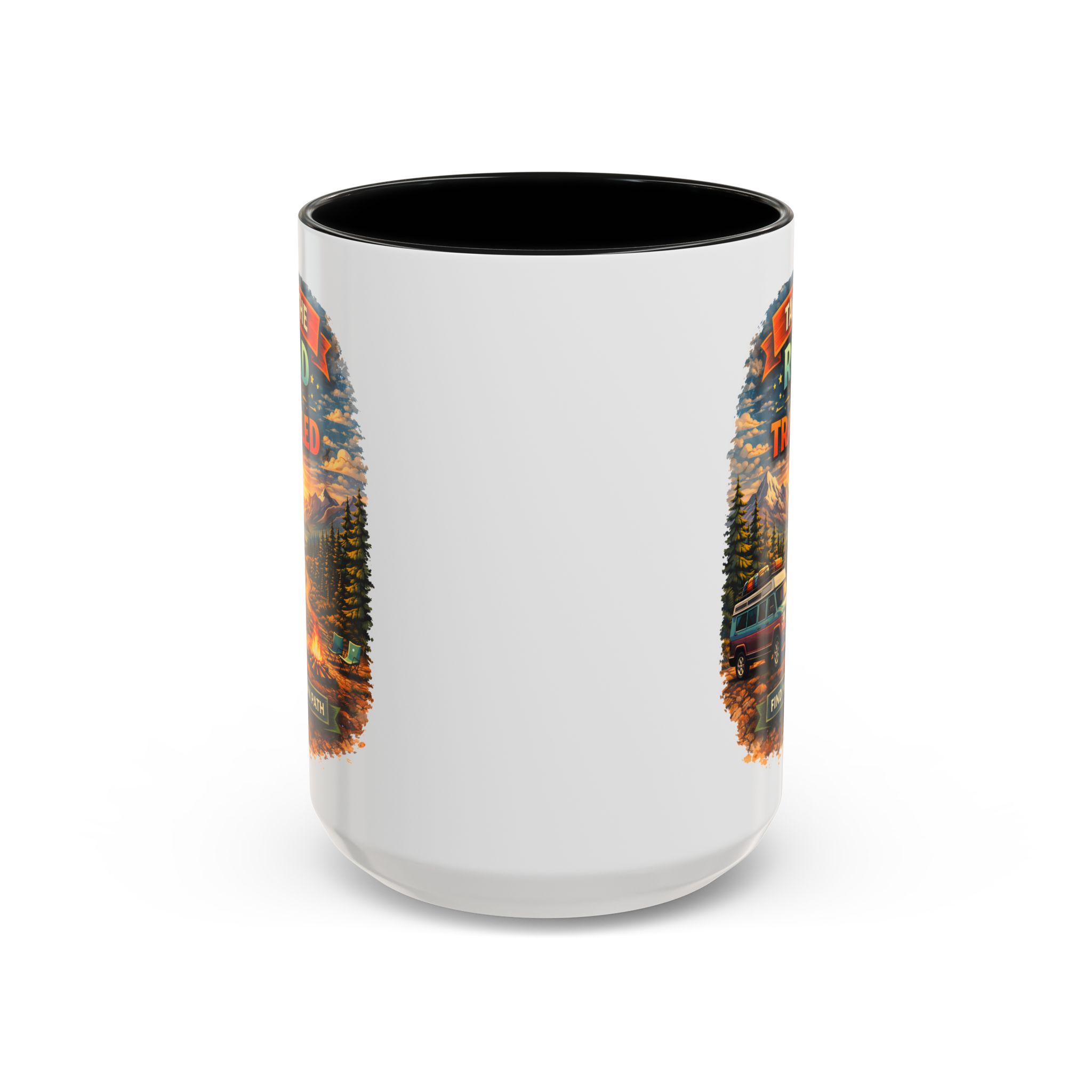 1518559066356158661_2048.jpeg Accent Coffee Mug (11, 15oz) — "Take The Road Less Traveled" Design Scenic-Line