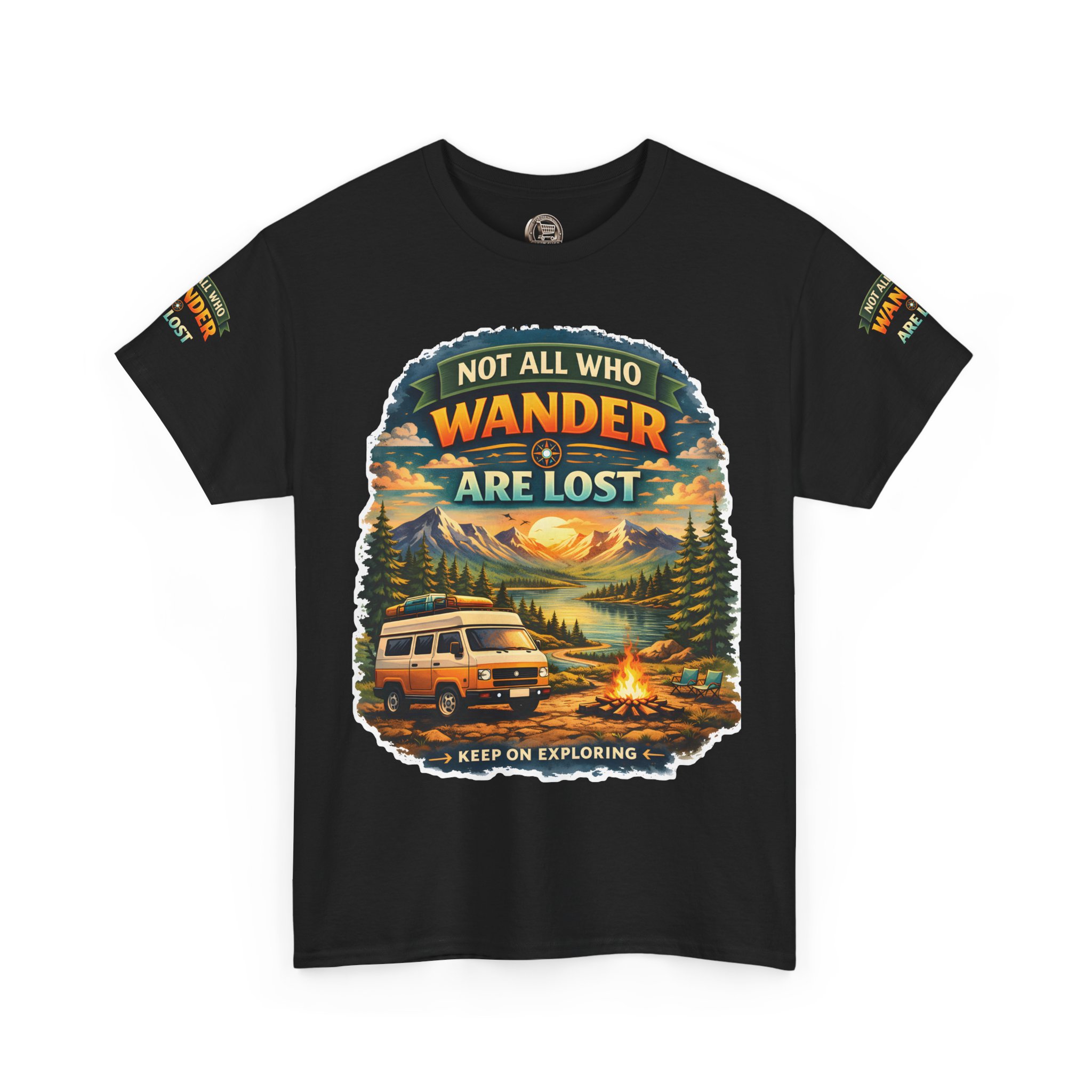 15188093562097307961_2048.jpeg Unisex Heavy Cotton Tee — "Not All Who Wander Are Lost" Design Scenic-Line