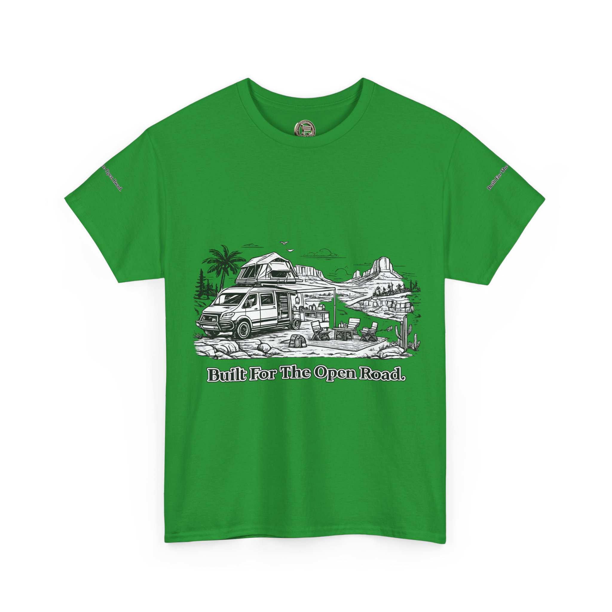 15194752441908418291_2048.jpeg Unisex Heavy Cotton Tee — "Built For The Open Road" Design Minimal-Line