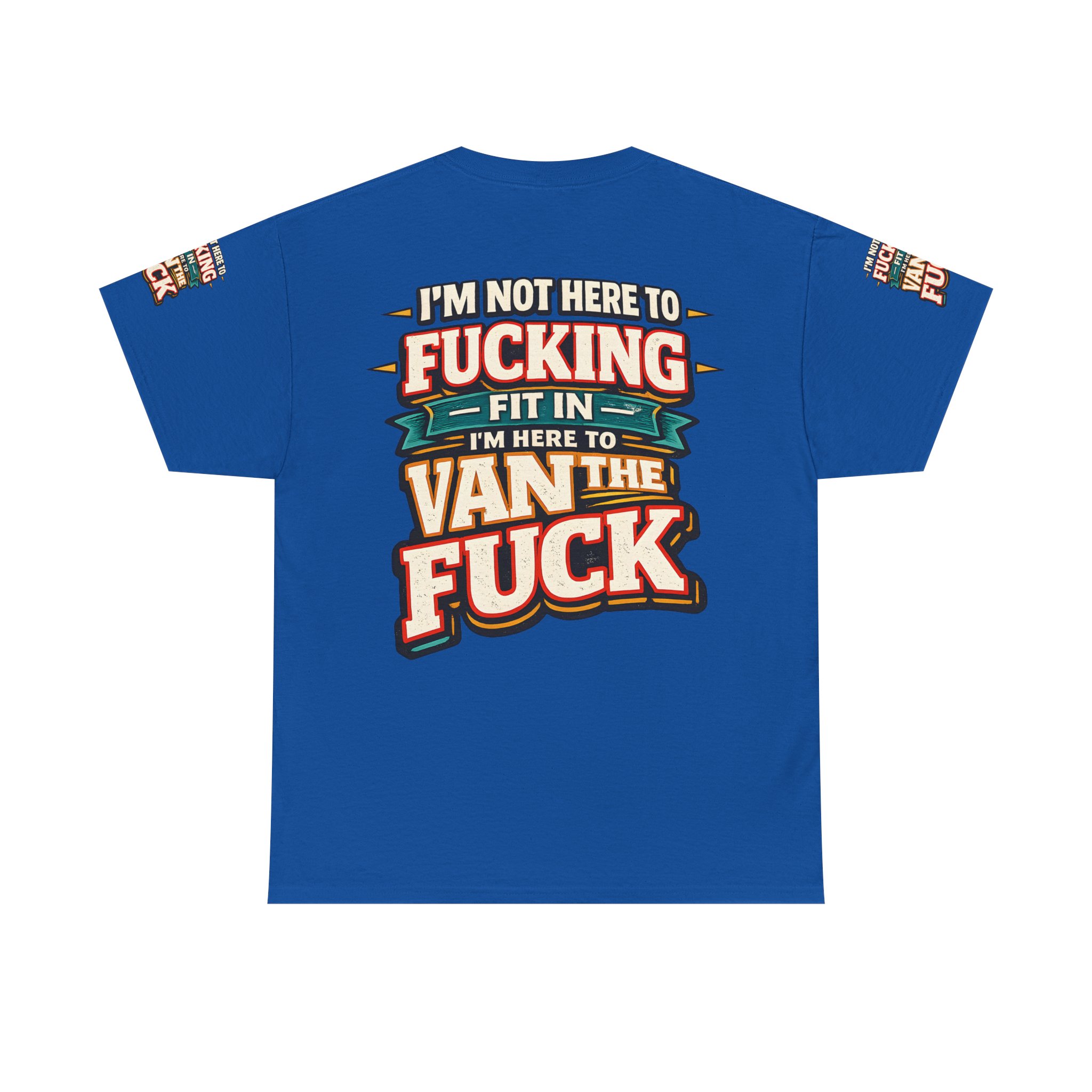 Unisex Heavy Cotton Tee — "I´m Not Here To Fucking Fit In" Design F**K-Line