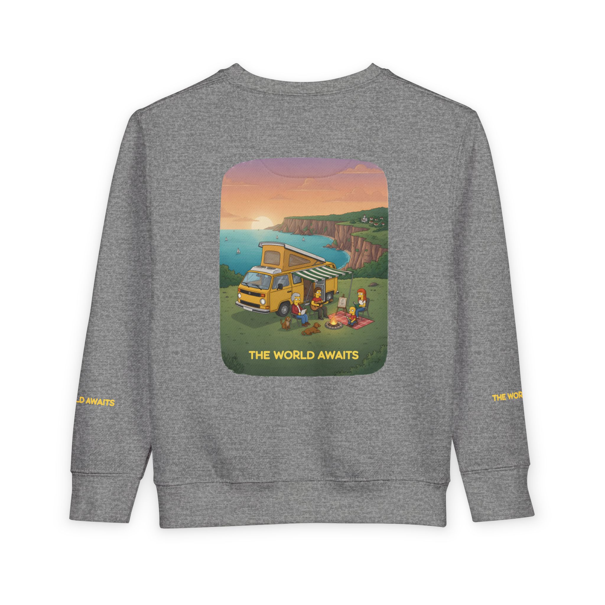 Toddler Sweatshirt - "The World Awaits" (Design Sitcom-Line)