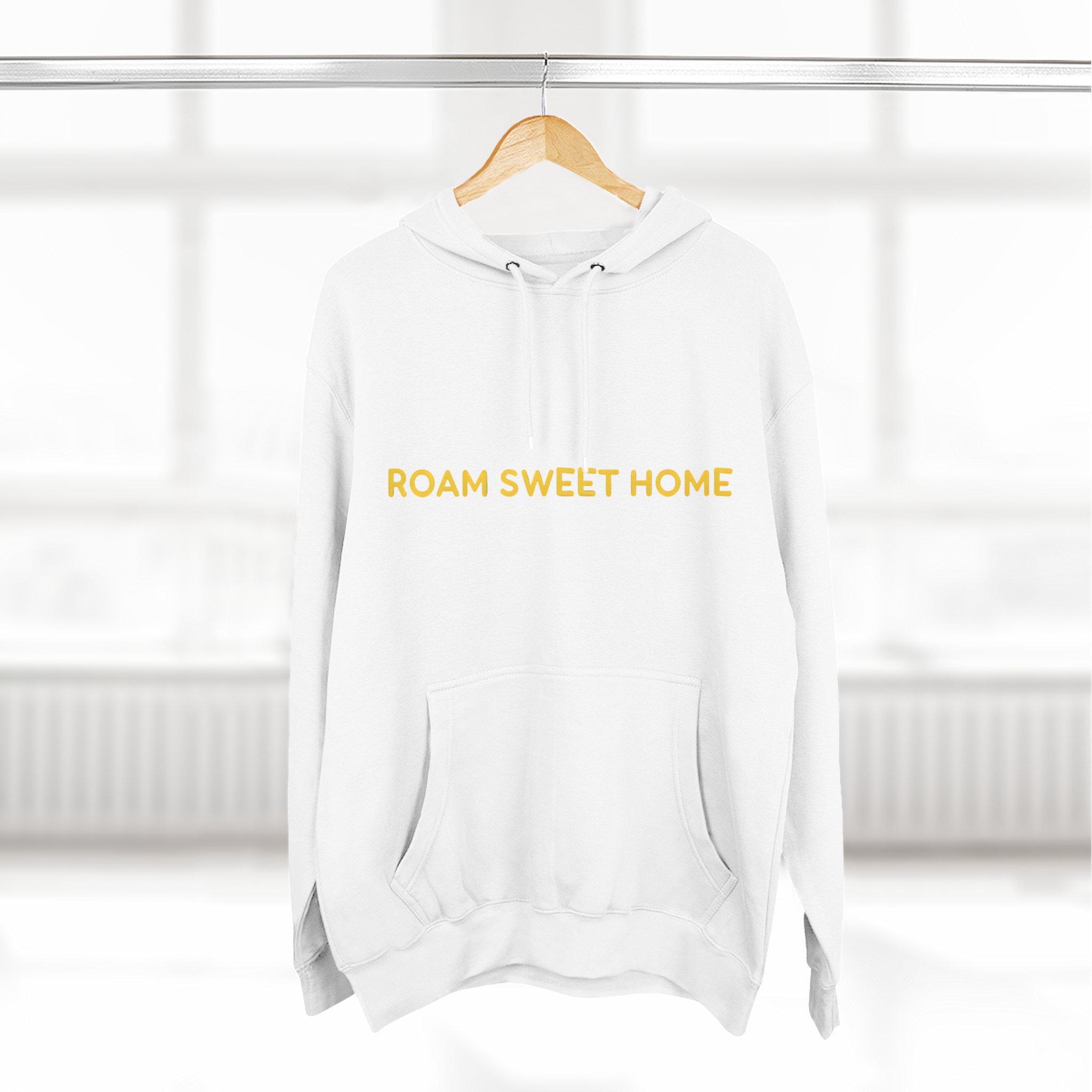 Three-Panel Fleece Hoodie - "Roam Sweet Home" Design Sitcom-Line