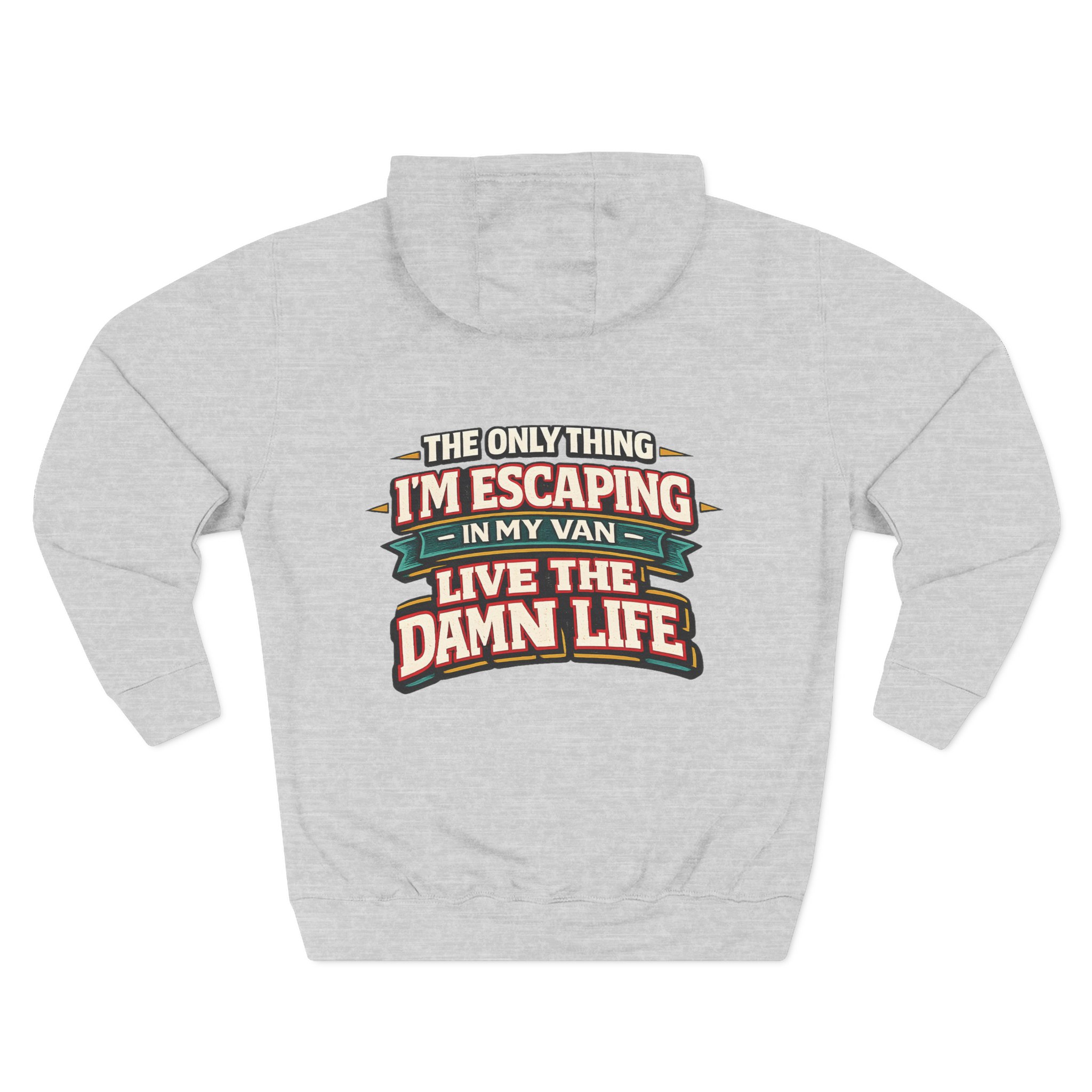 15209399352834087216_2048.jpeg Three-Panel Fleece Hoodie - "The Only Thing I´m Escaping" Design F**K-Line