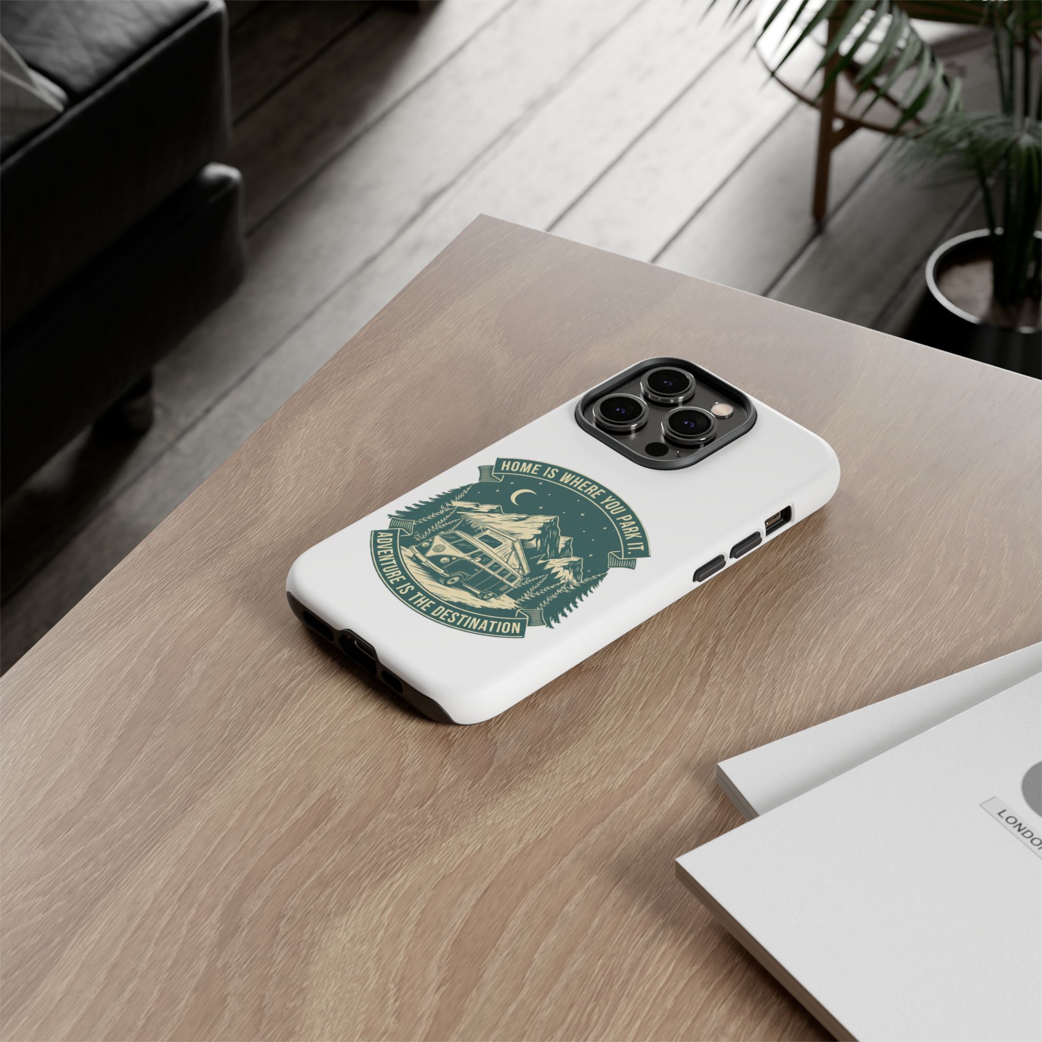 Phone Case — "Home Is Where You Park It-Adventure is the destination" Camper Van Design