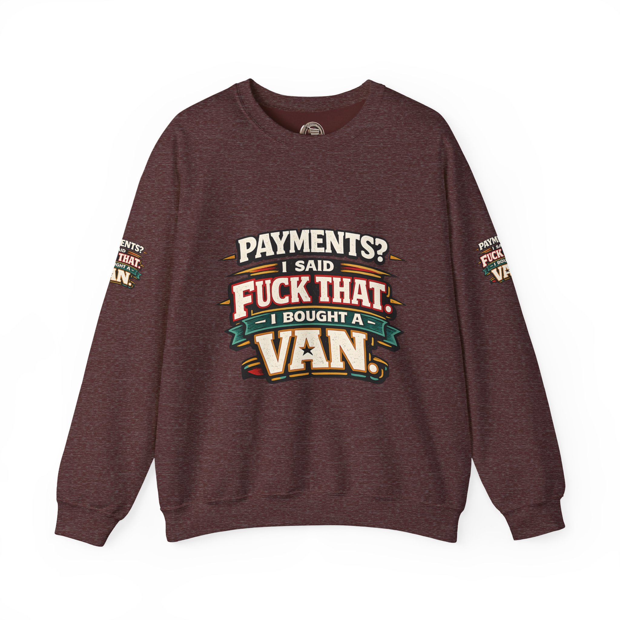 Unisex Heavy Blend™ Crewneck Sweatshirt — "Payments?I Said" Design F**K-Line
