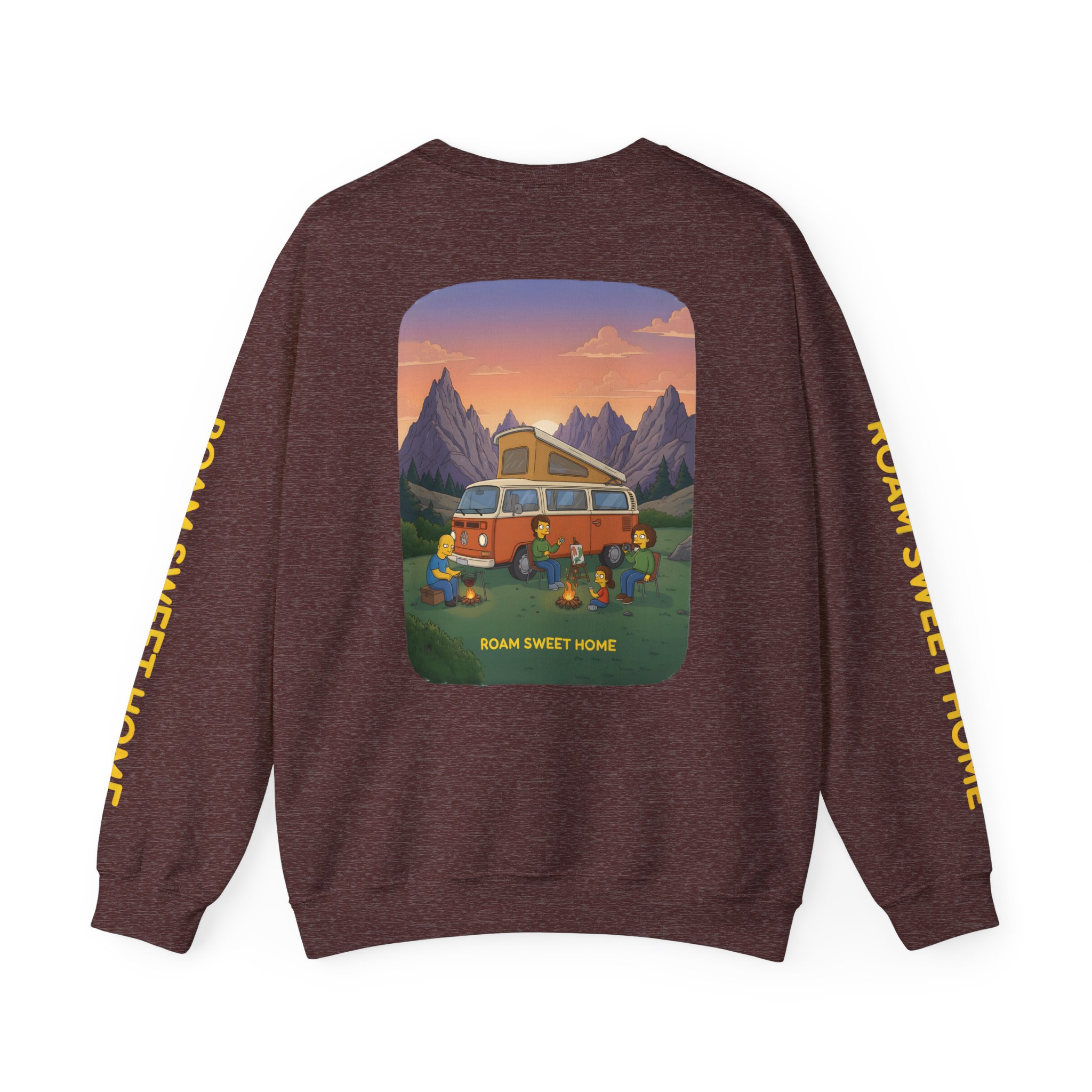 Unisex Heavy Blend™ Crewneck Sweatshirt — "Roam Sweet Home" Design Sitcom-Line