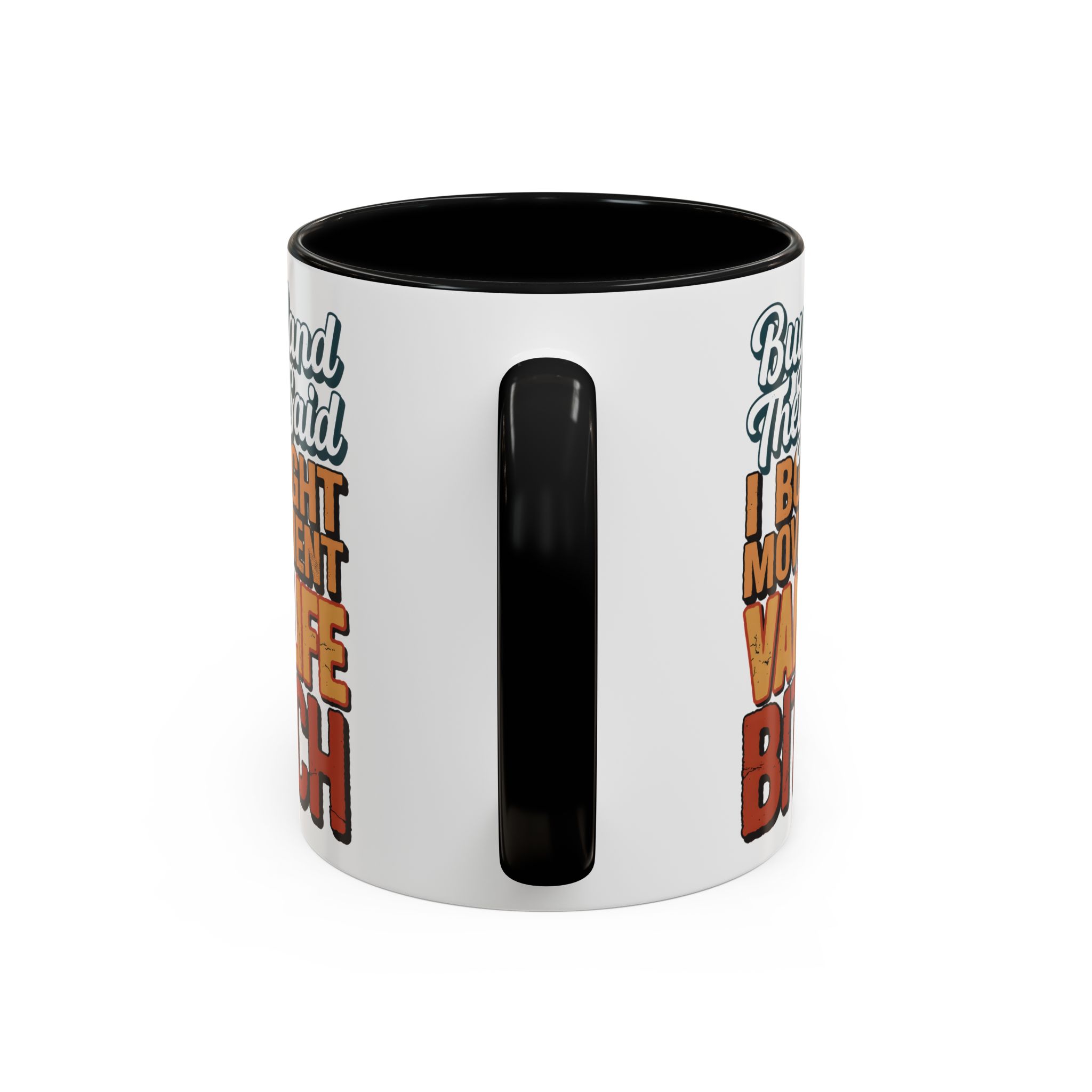 Accent Coffee Mug (11, 15oz) — "Buy Land They Said" Design F**K-Line