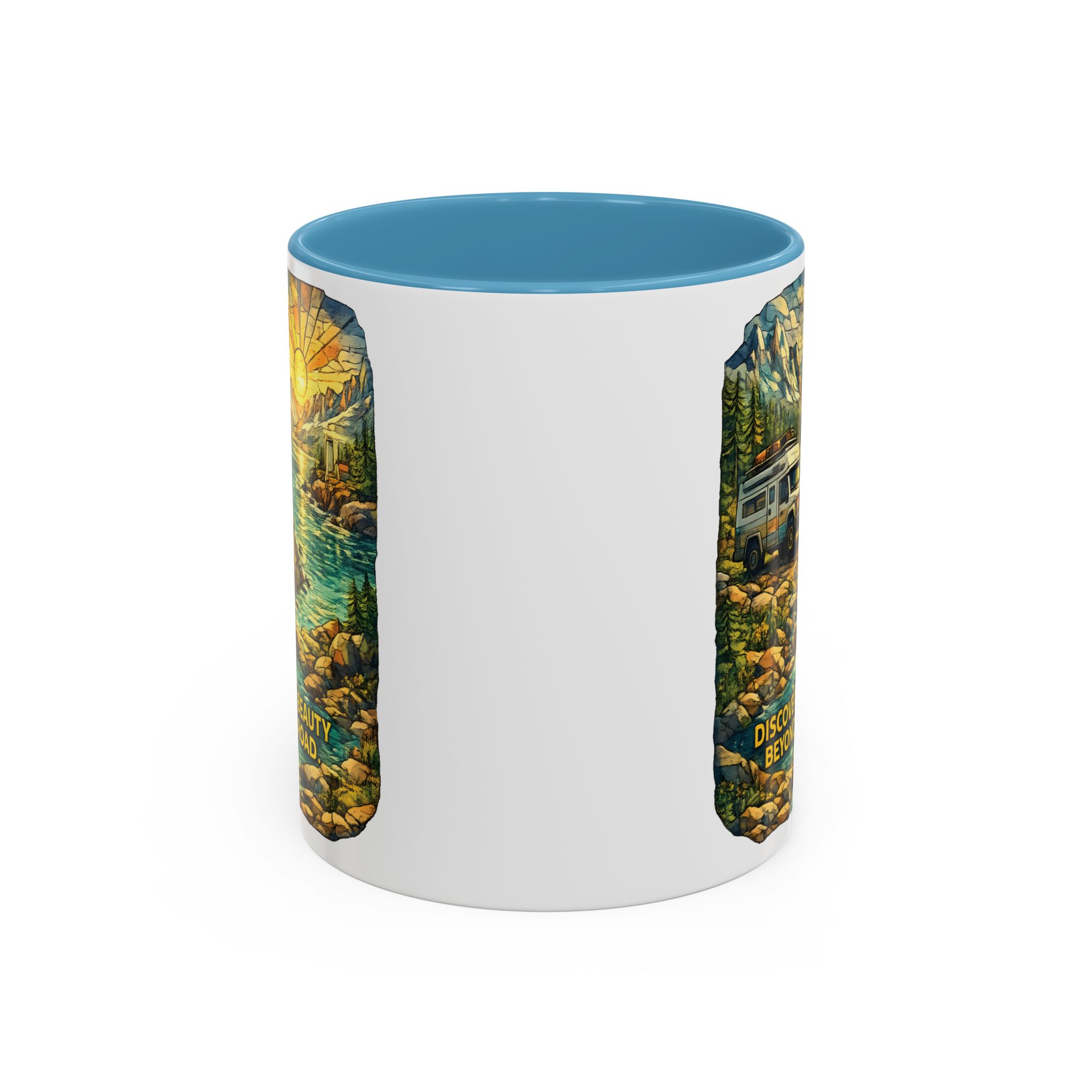 15240453029384192024_2048.jpeg Accent Coffee Mug (11, 15oz) — "Discover The Bieuty Beyond The Road" Design Cubic-Line