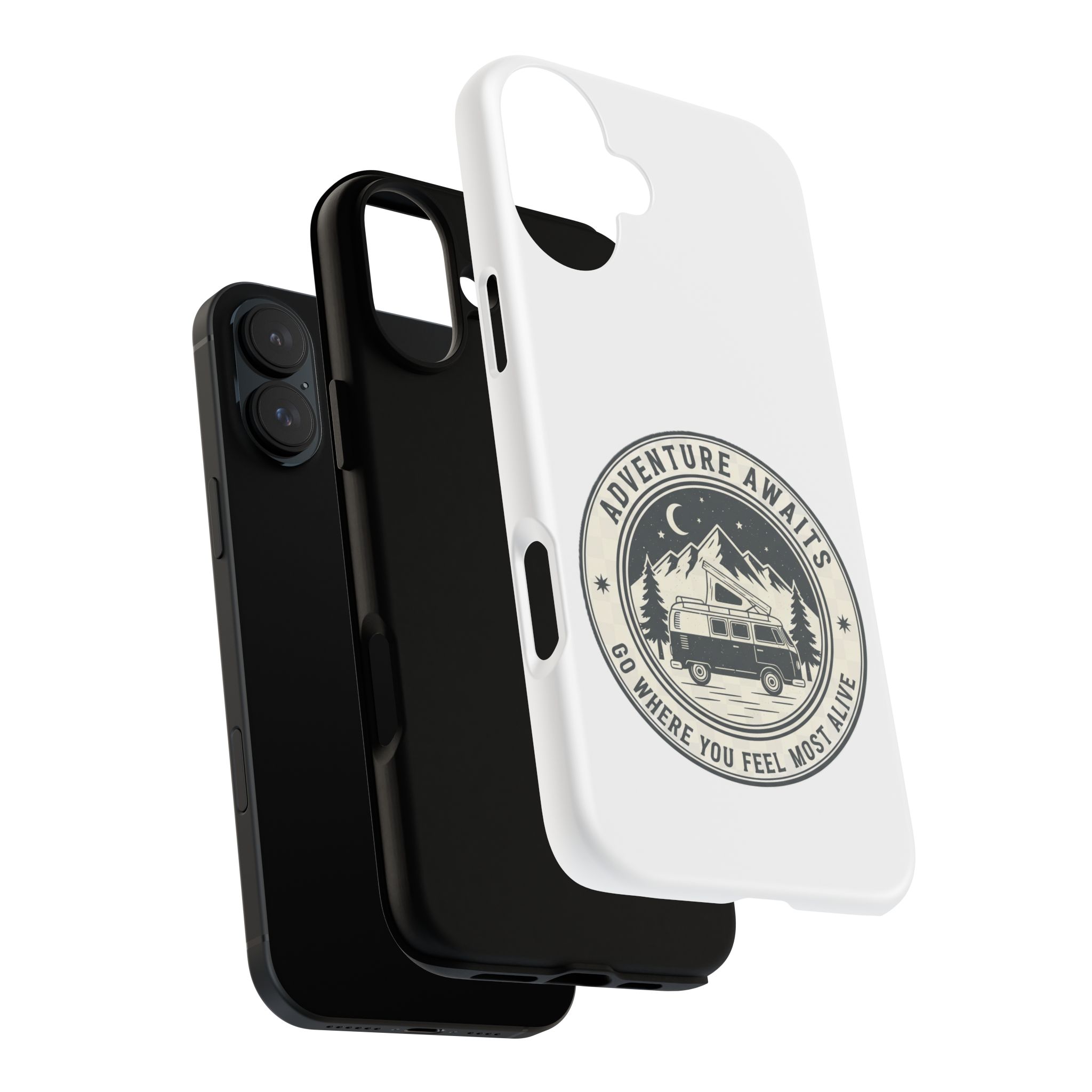 Phone Case — "Adventure Awaits-Go Where You Feel Most Alive" Camper Van Design