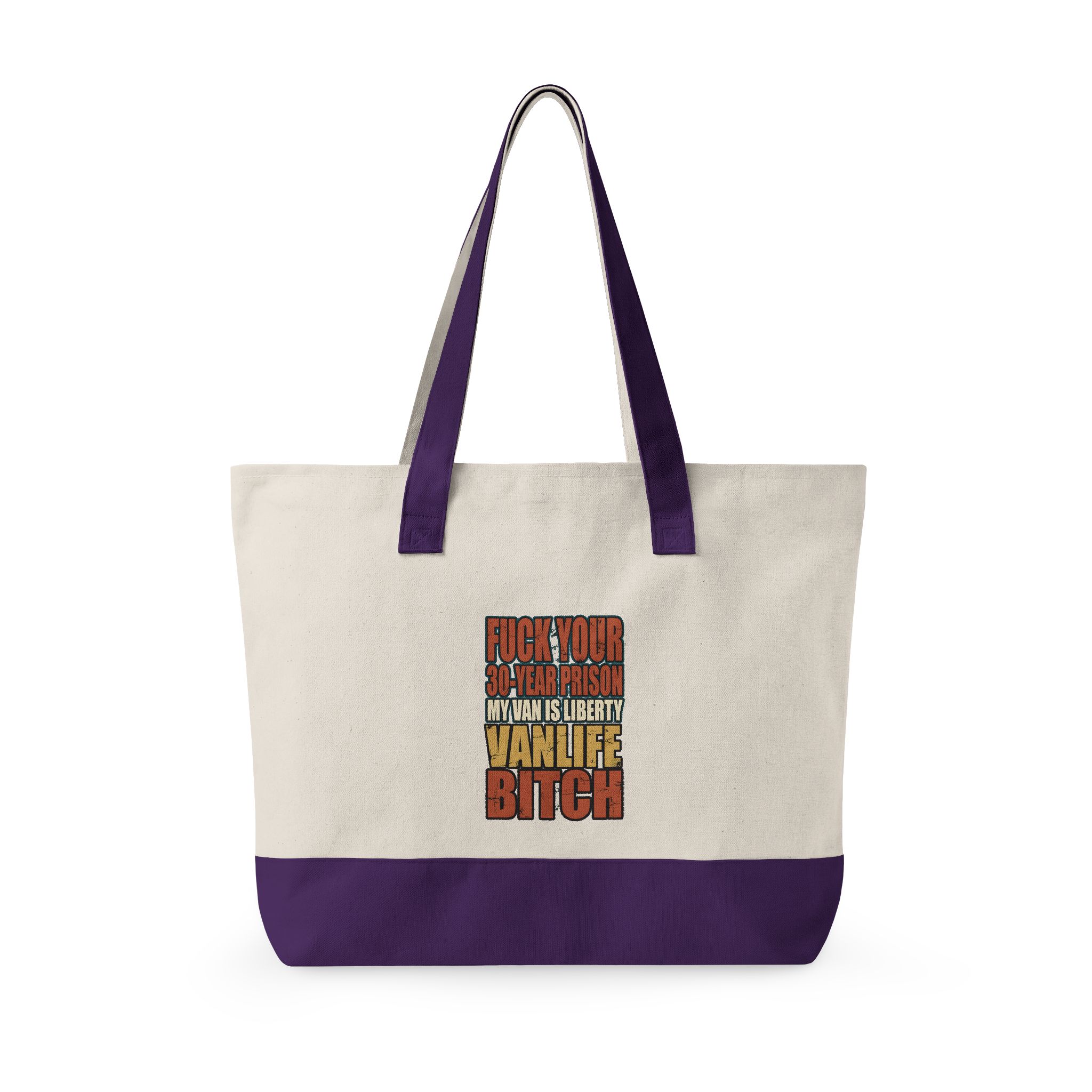 15254654554840042204_2048.jpeg Zippered Canvas Tote — "Fuck Your 30-Years Prison" (Design F**K-Line)