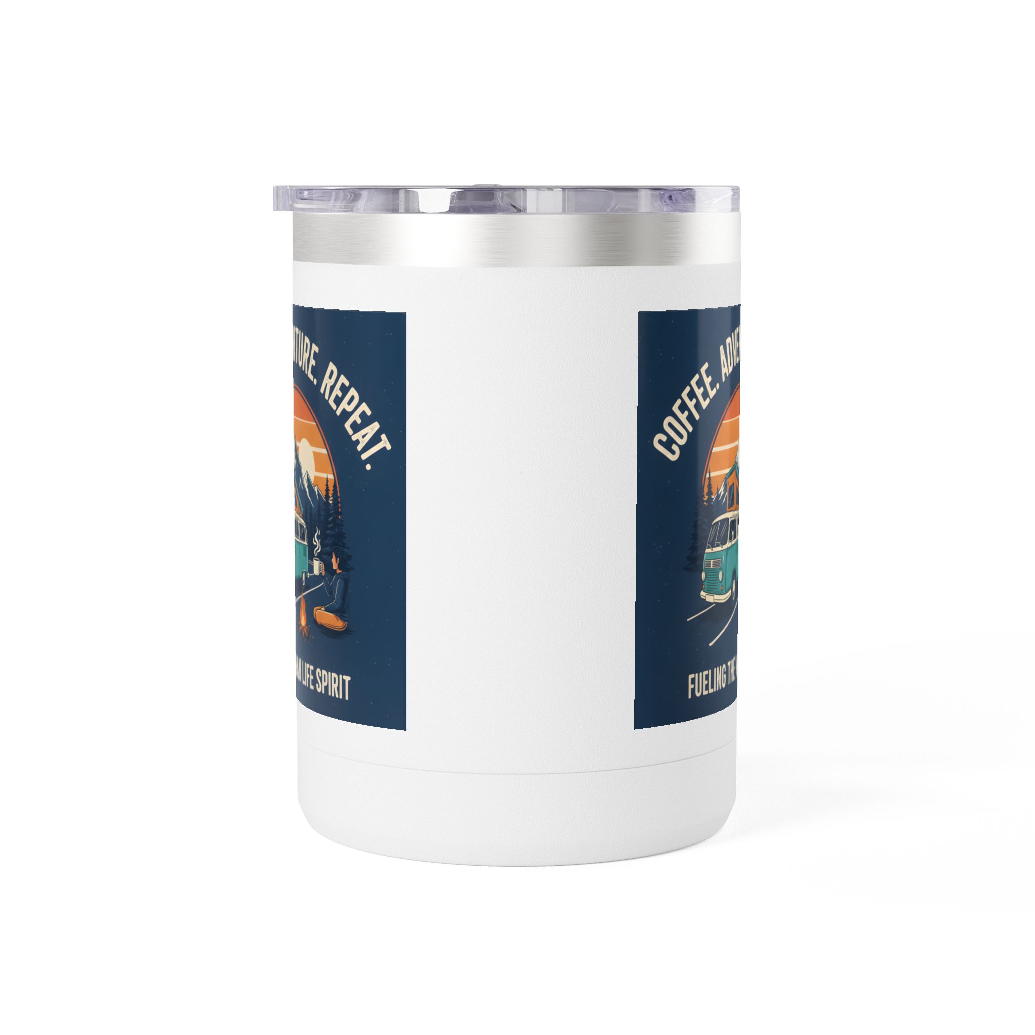 Coffee Mug Tumbler, 15oz — “Coffee. Adventure. Repeat.”