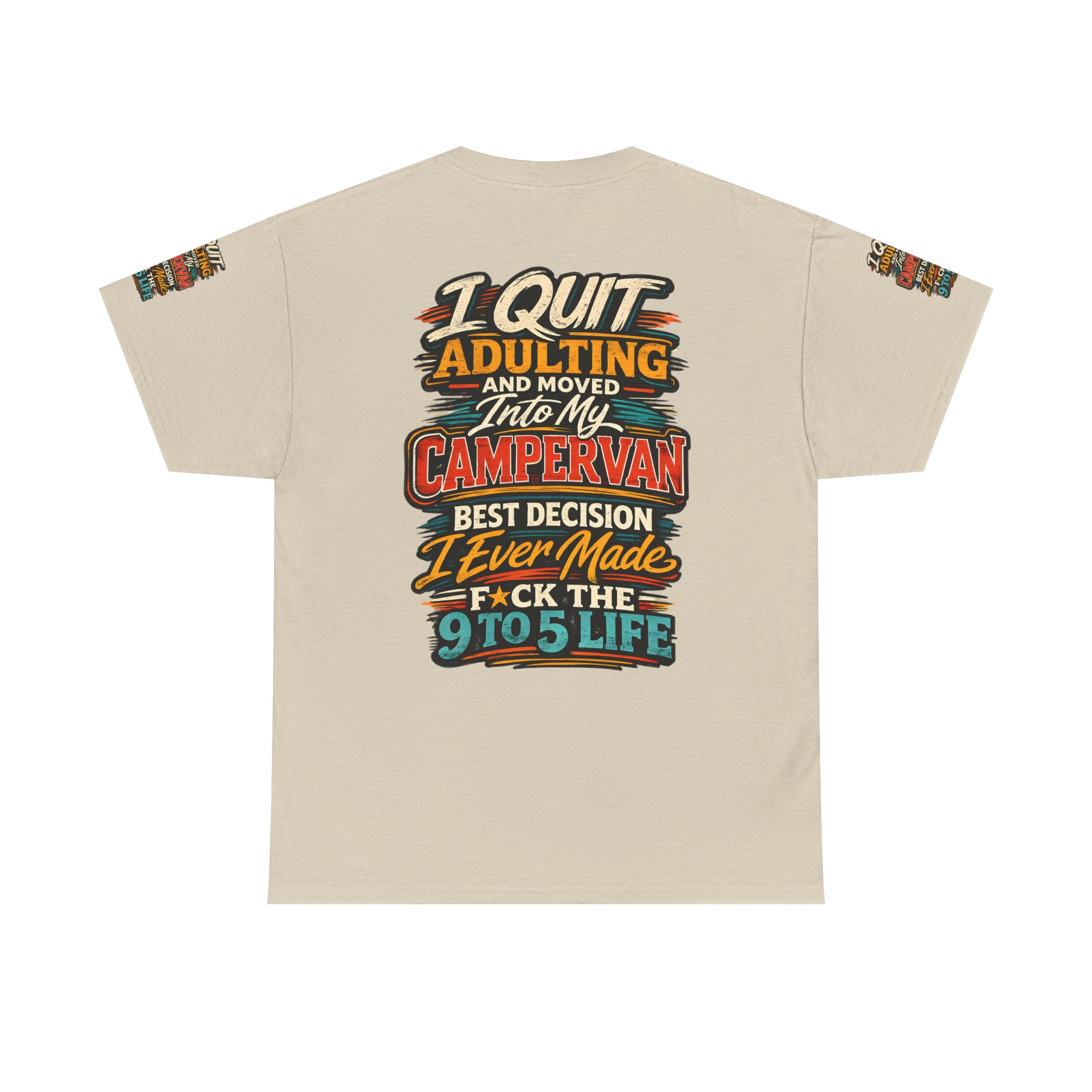 Unisex Heavy Cotton Tee — "I Quit Adulting" Design F**K-Line
