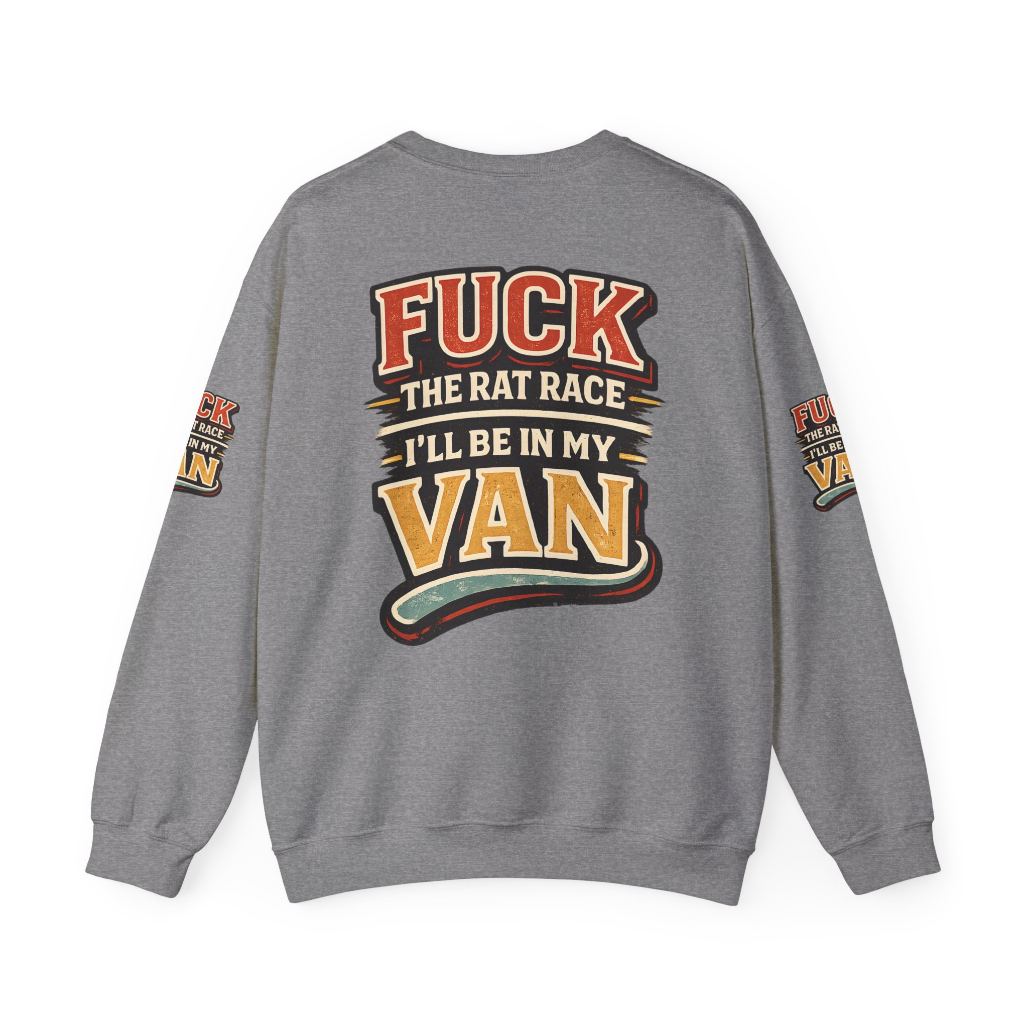 15275273602787528394_2048.jpeg Unisex Heavy Blend™ Crewneck Sweatshirt — "Fuck The Rat Race" Design F**K-Line