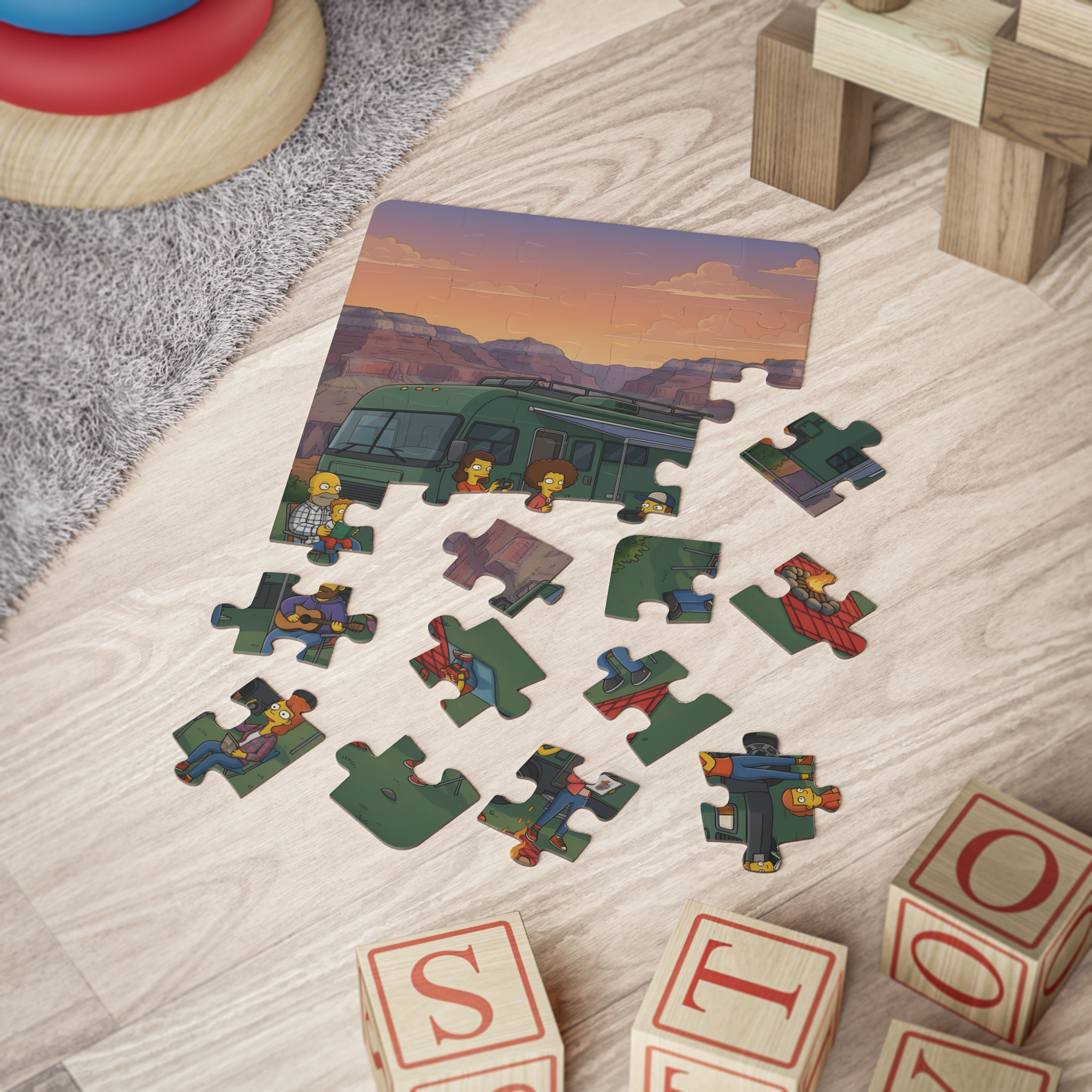 Kids' 30‑Piece Camping Puzzle — Scenic Campfire Jigsaw