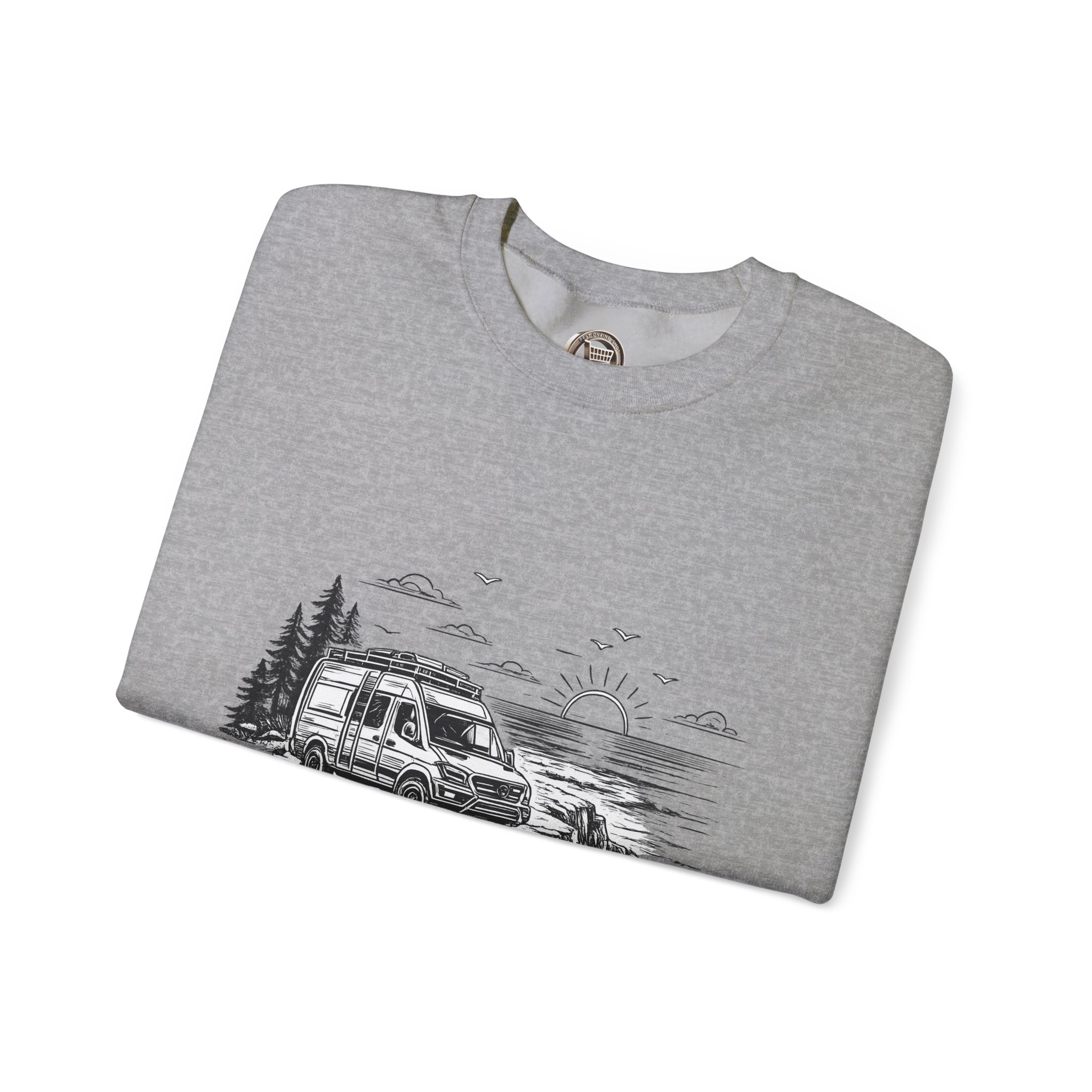 15280793879394958847_2048.jpeg Unisex Heavy Blend™ Crewneck Sweatshirt — "Driven By Freedom" Design Minimal-Line