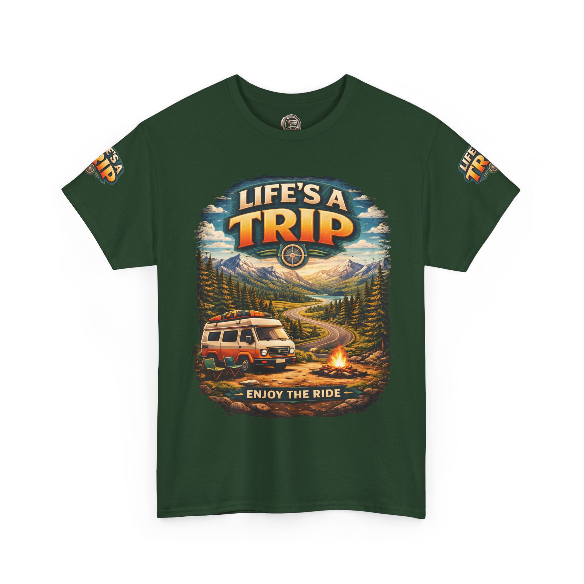 15288459538193995059_2048.jpeg Unisex Heavy Cotton Tee — "Live´s A Trip-Enjoy The Ride" Design Scenic-Line