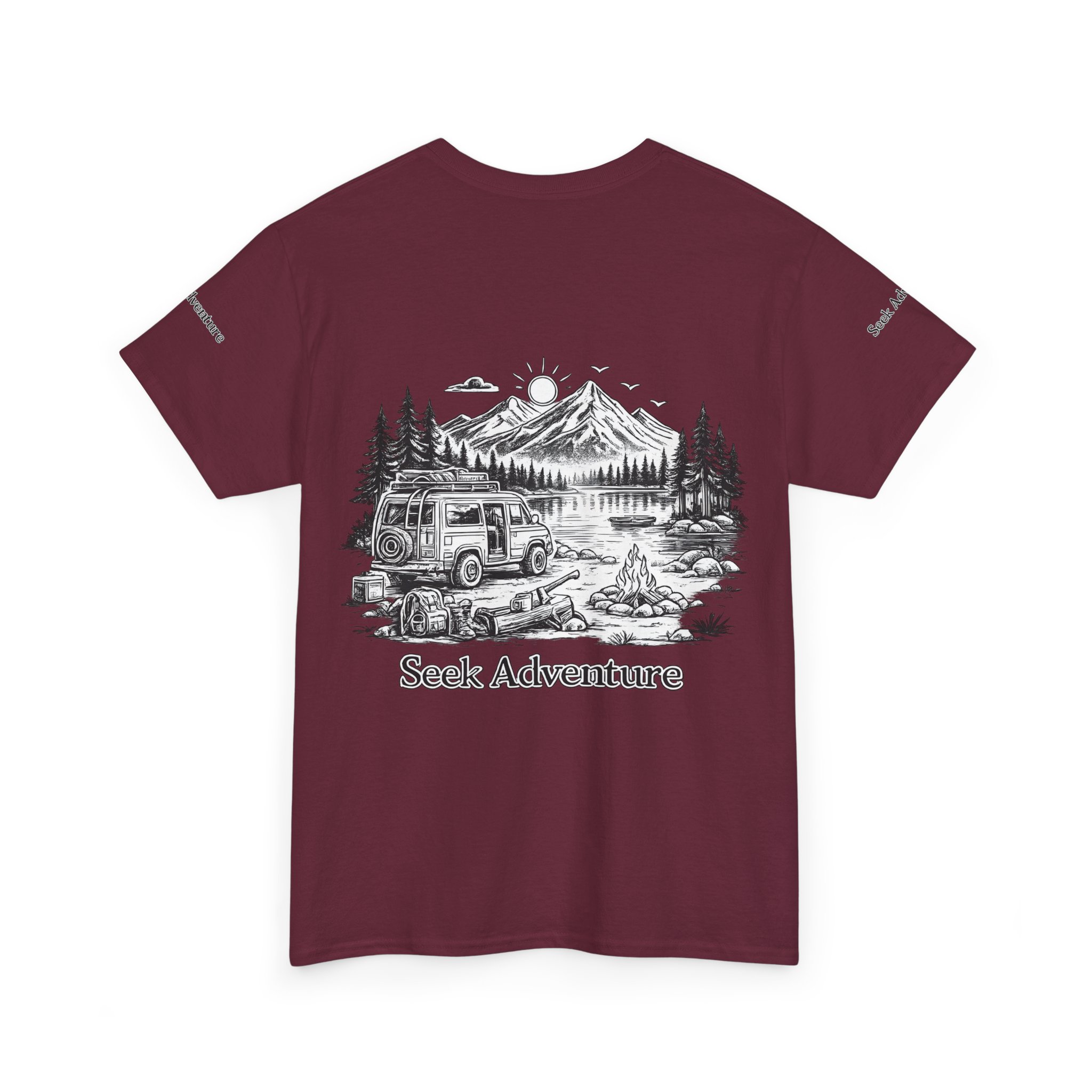 15300756554880334507_2048.jpeg Unisex Heavy Cotton Tee — "Seek Adventure" Design Minimal-Line