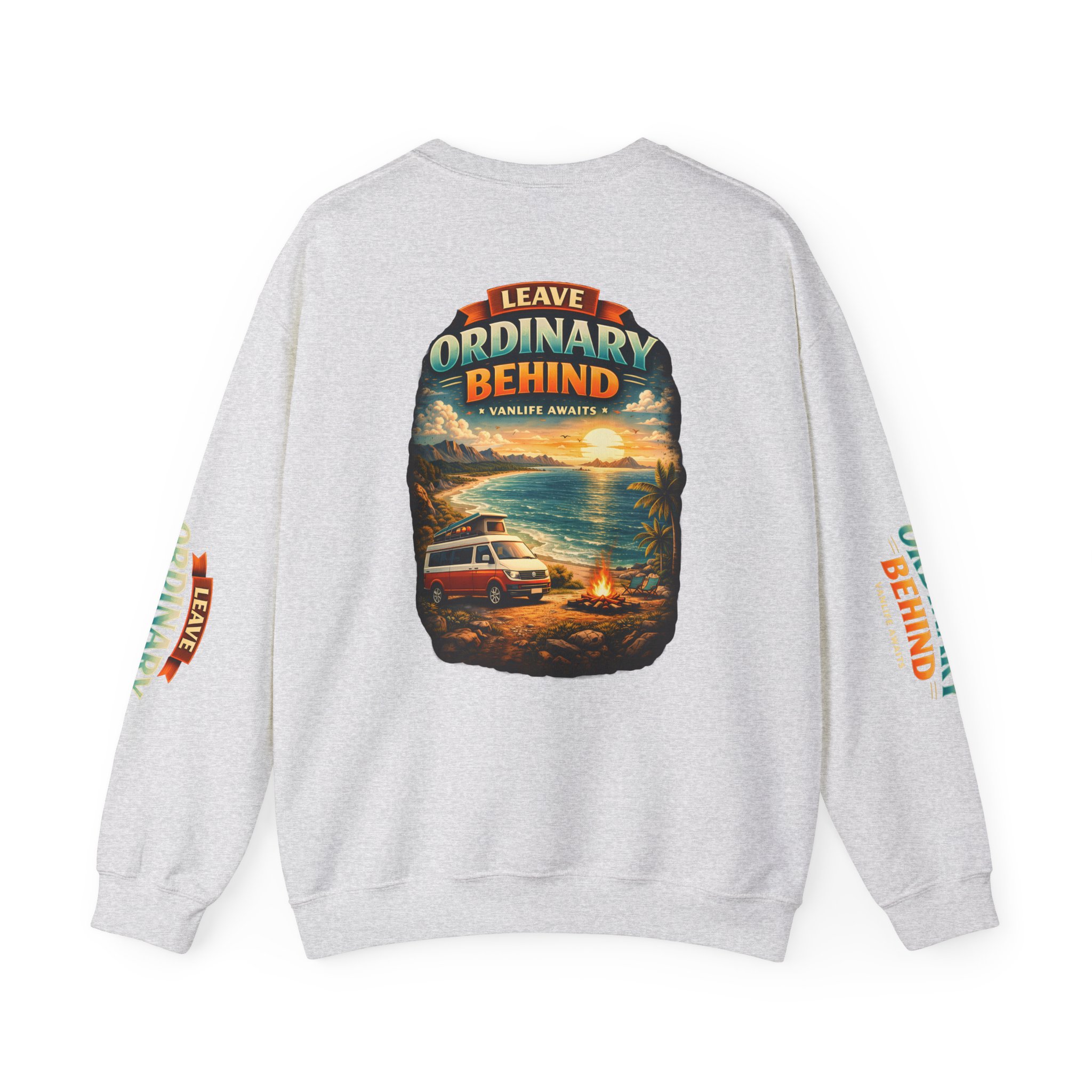 Unisex Heavy Blend™ Crewneck Sweatshirt — "Leave Ordinary Behind" Design Scenic-Line