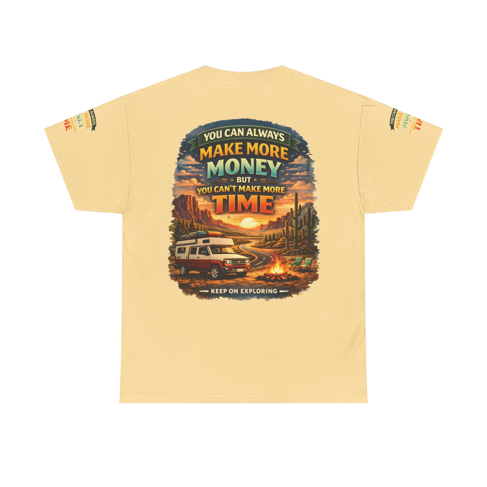 Unisex Heavy Cotton Tee — "You Can Always Make More Money" Design Scenic-Line