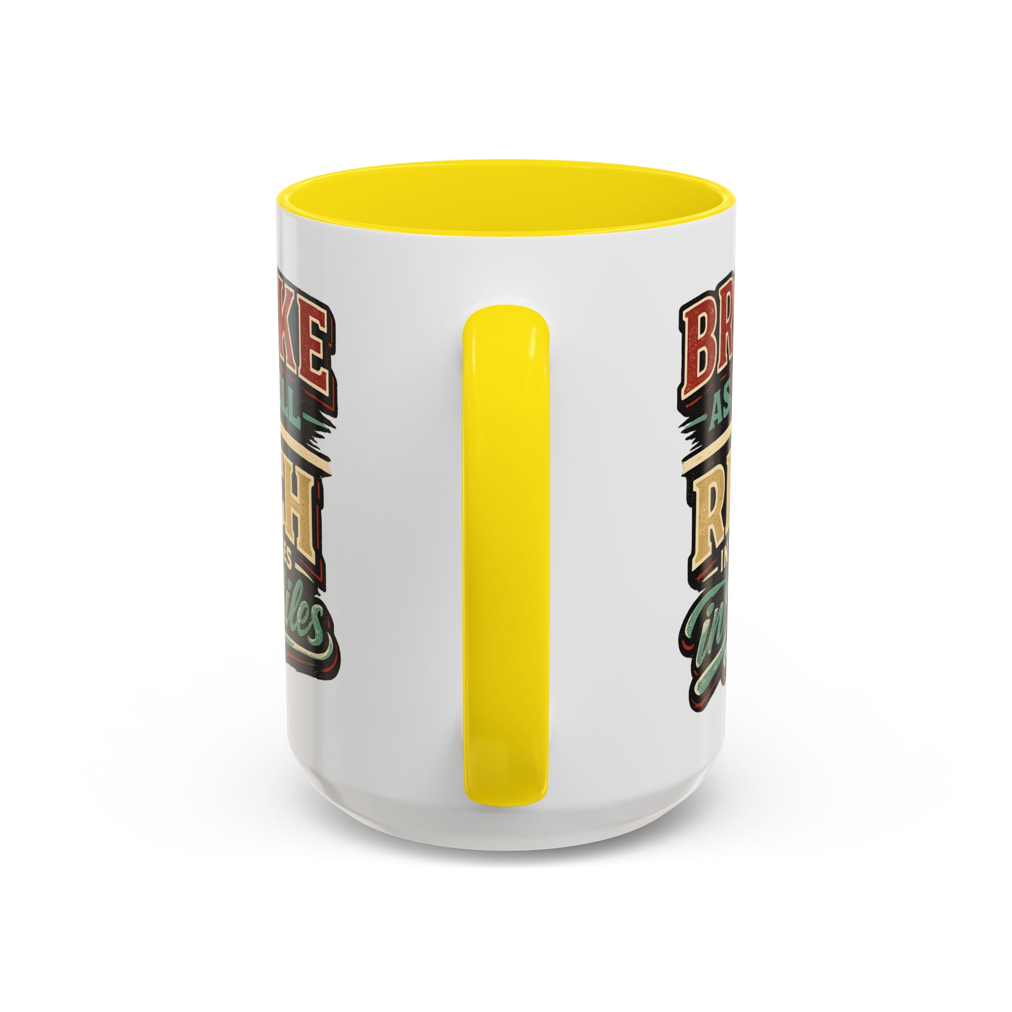 Accent Coffee Mug (11, 15oz) — "Broke As Hell" Design F**K-Line