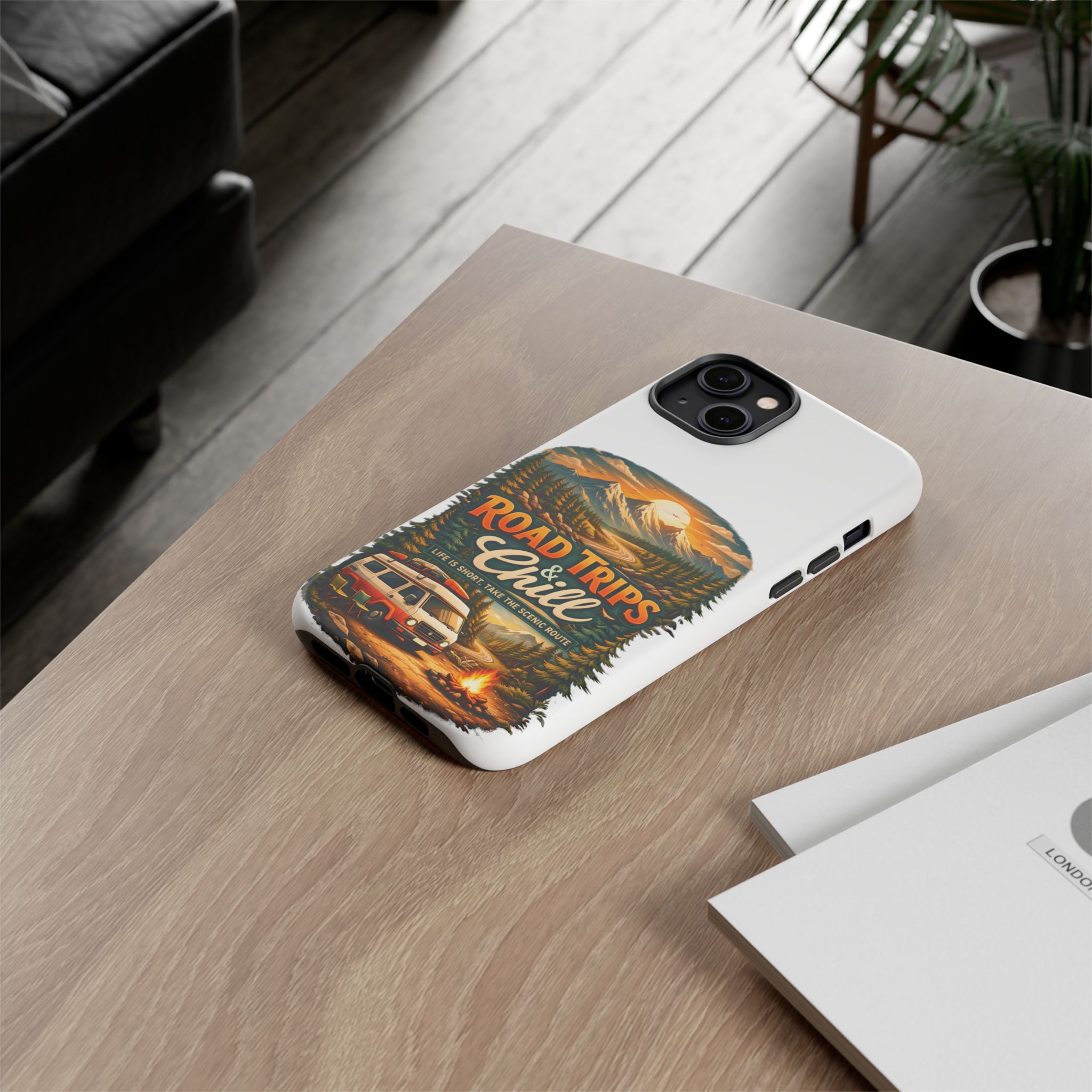 Phone Case — "Road Trips and Chill" (Design Scenic-Line)