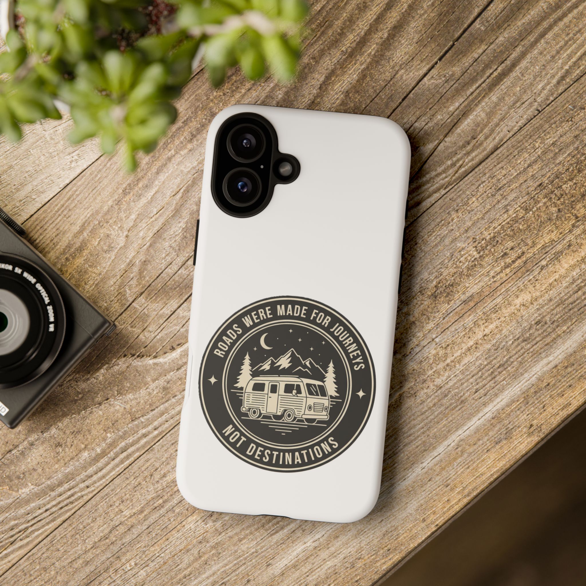 Phone Case — "ROAD WHERE MADE FOR JOURNEYS-NOT DESTINATIONS" Camper Van Design