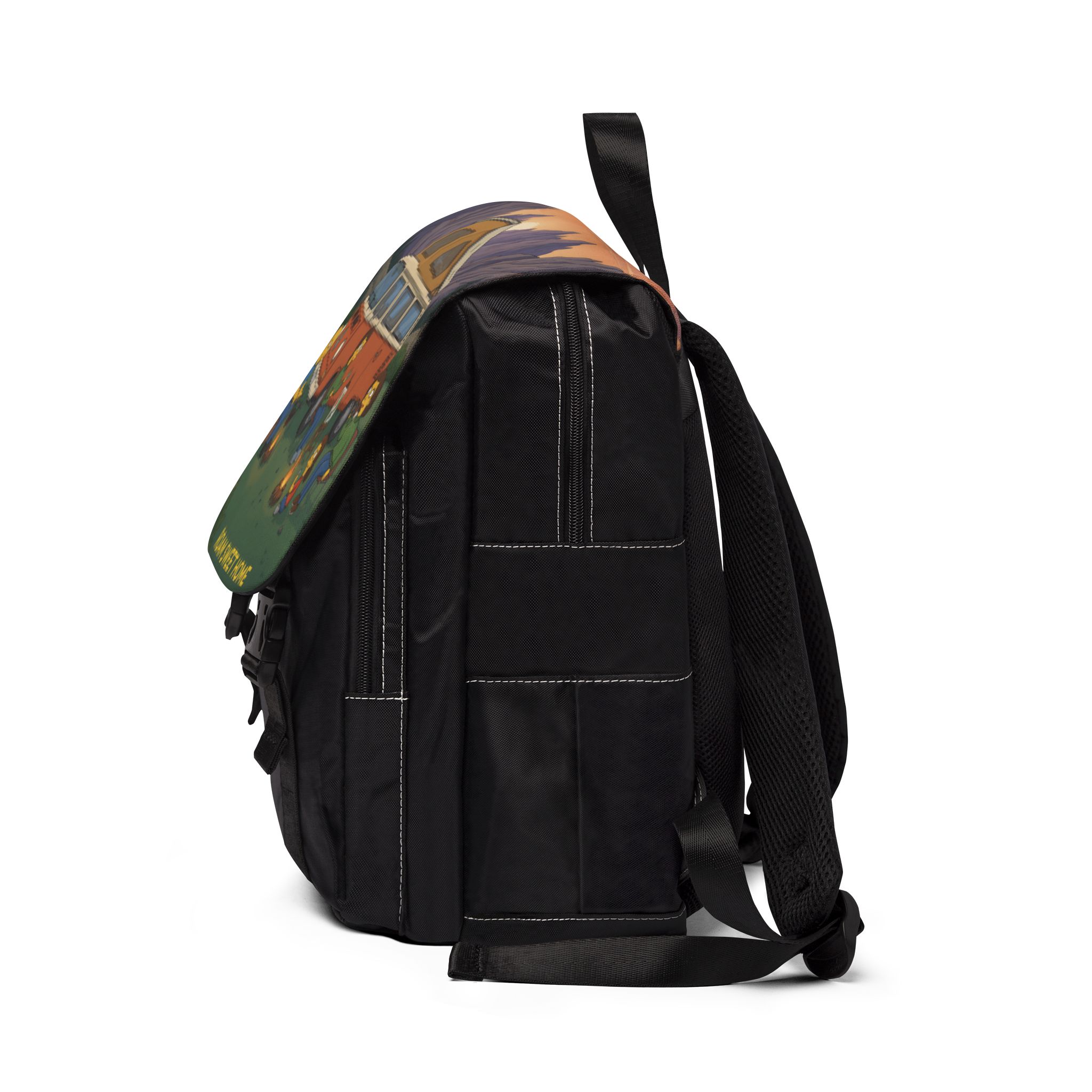 Unisex Casual Shoulder Backpack — "Roam Sweet Home" Design Sitcom-Line