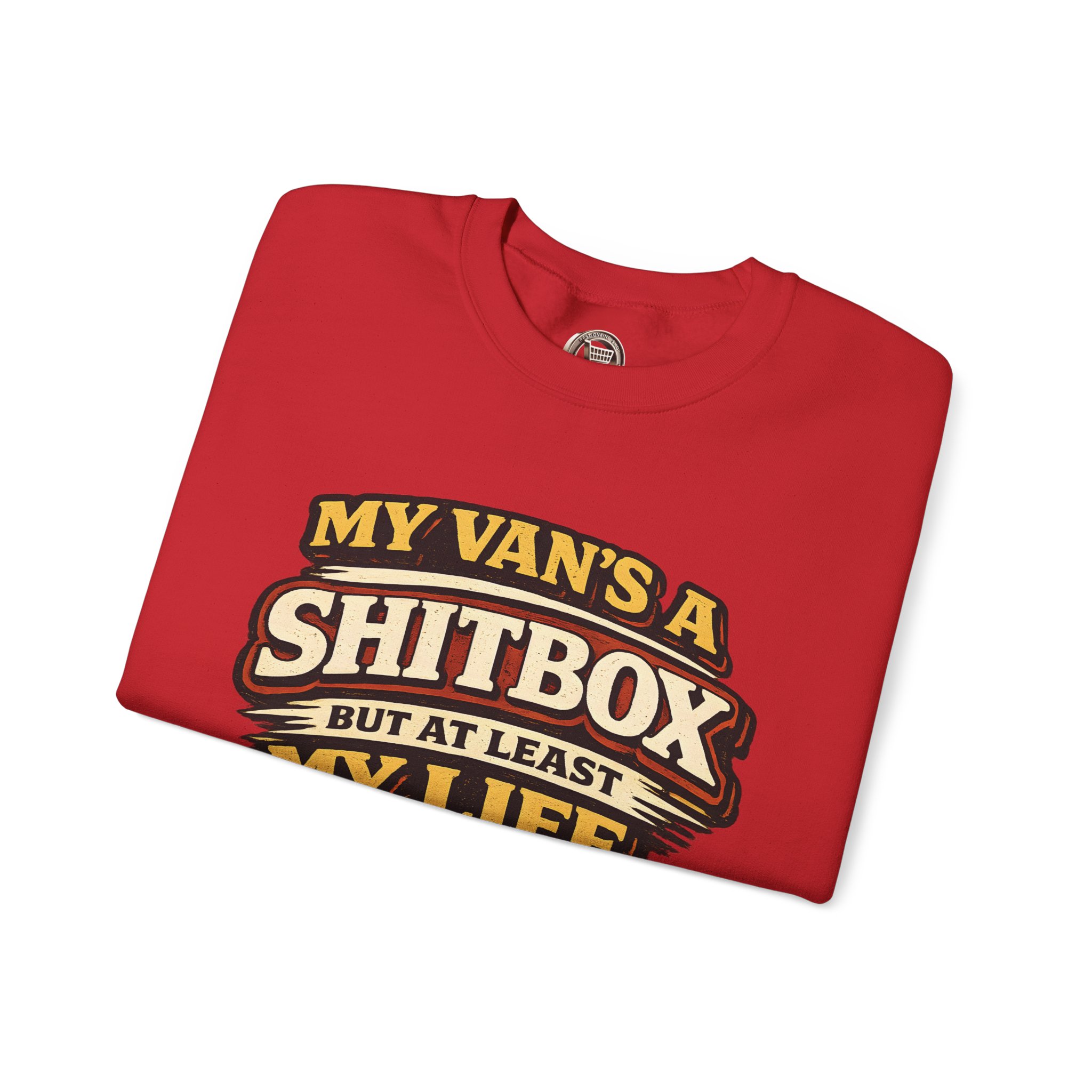 15358609279592043122_2048.jpeg Unisex Heavy Blend™ Crewneck Sweatshirt — "My Van`s A Shitbox" Design F**K-Line