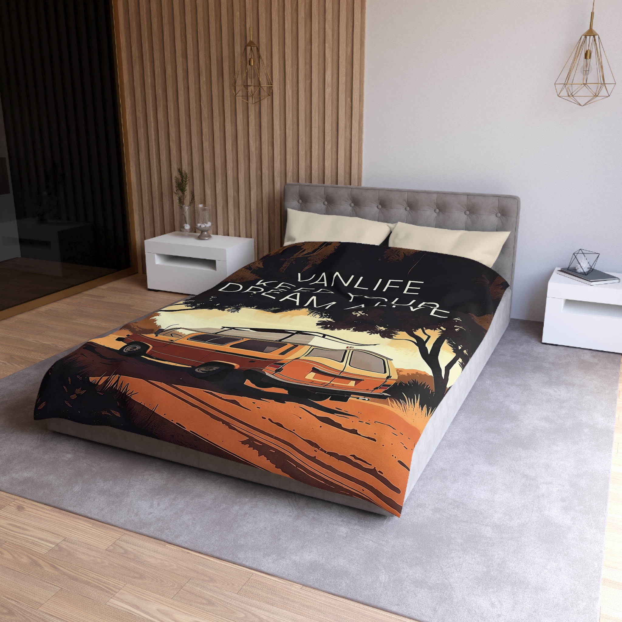 1536021049692816233_2048.jpeg Duvet Cover – "Vanlife Keep Your Dream Alive" Retro Camper Bedding