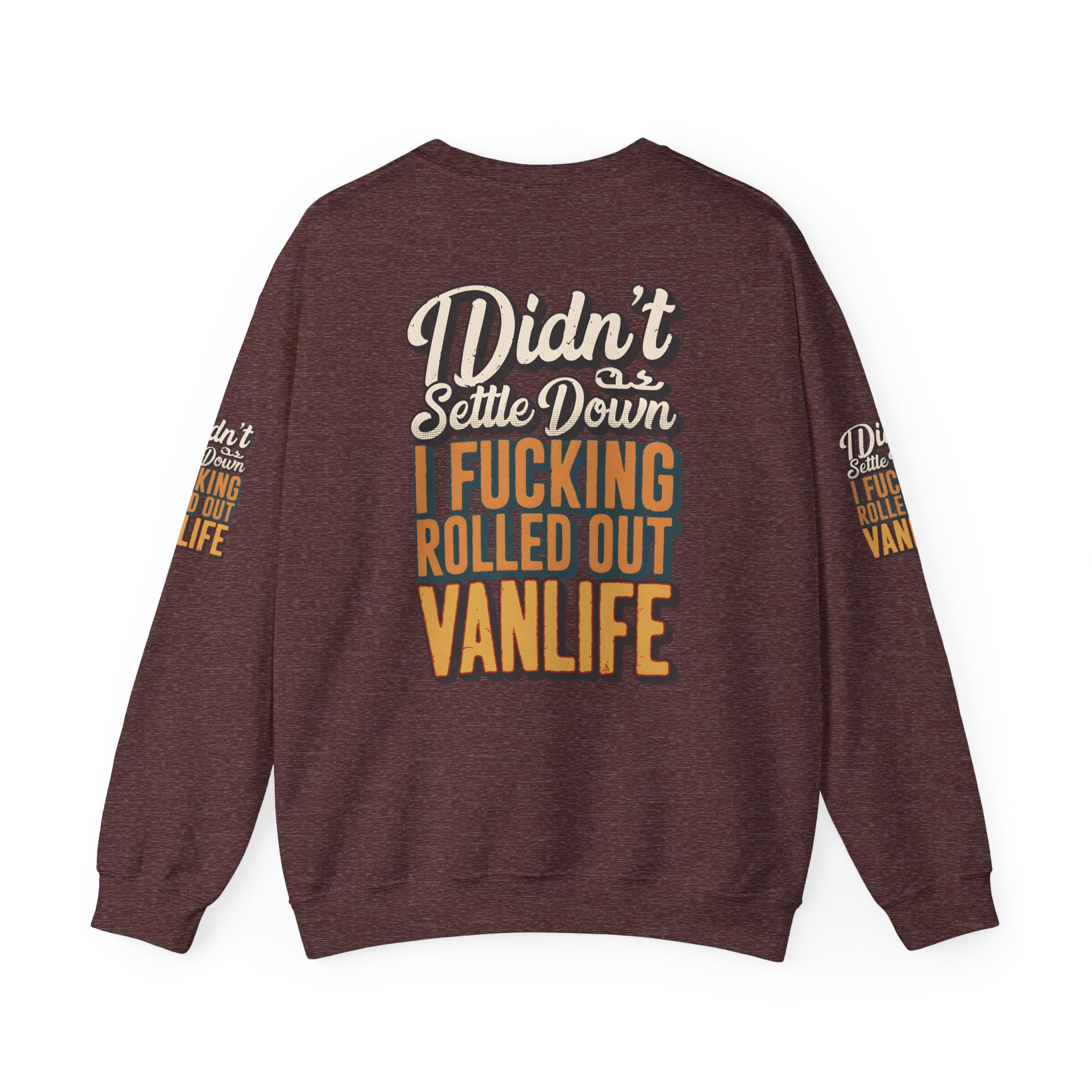 Unisex Heavy Blend™ Crewneck Sweatshirt — "Dind´t Settle Down" Design F**K-Line