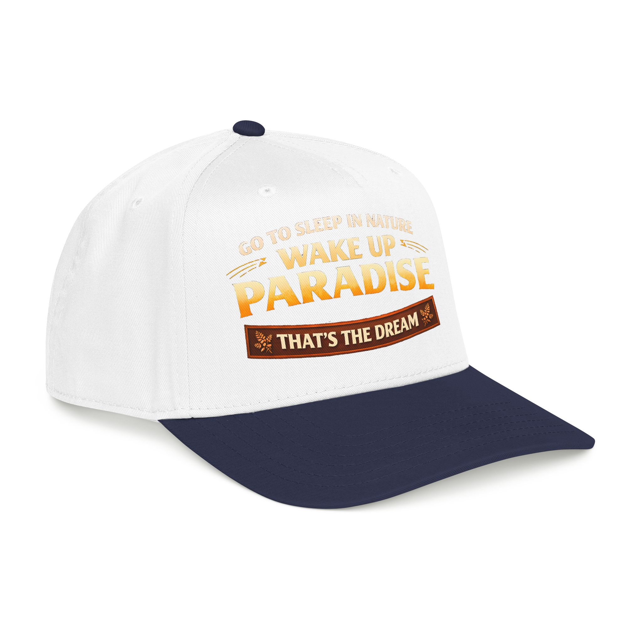 Baseball Cap - "Go sleep Nature-Wake Up Paradise" Design Scenic-Line