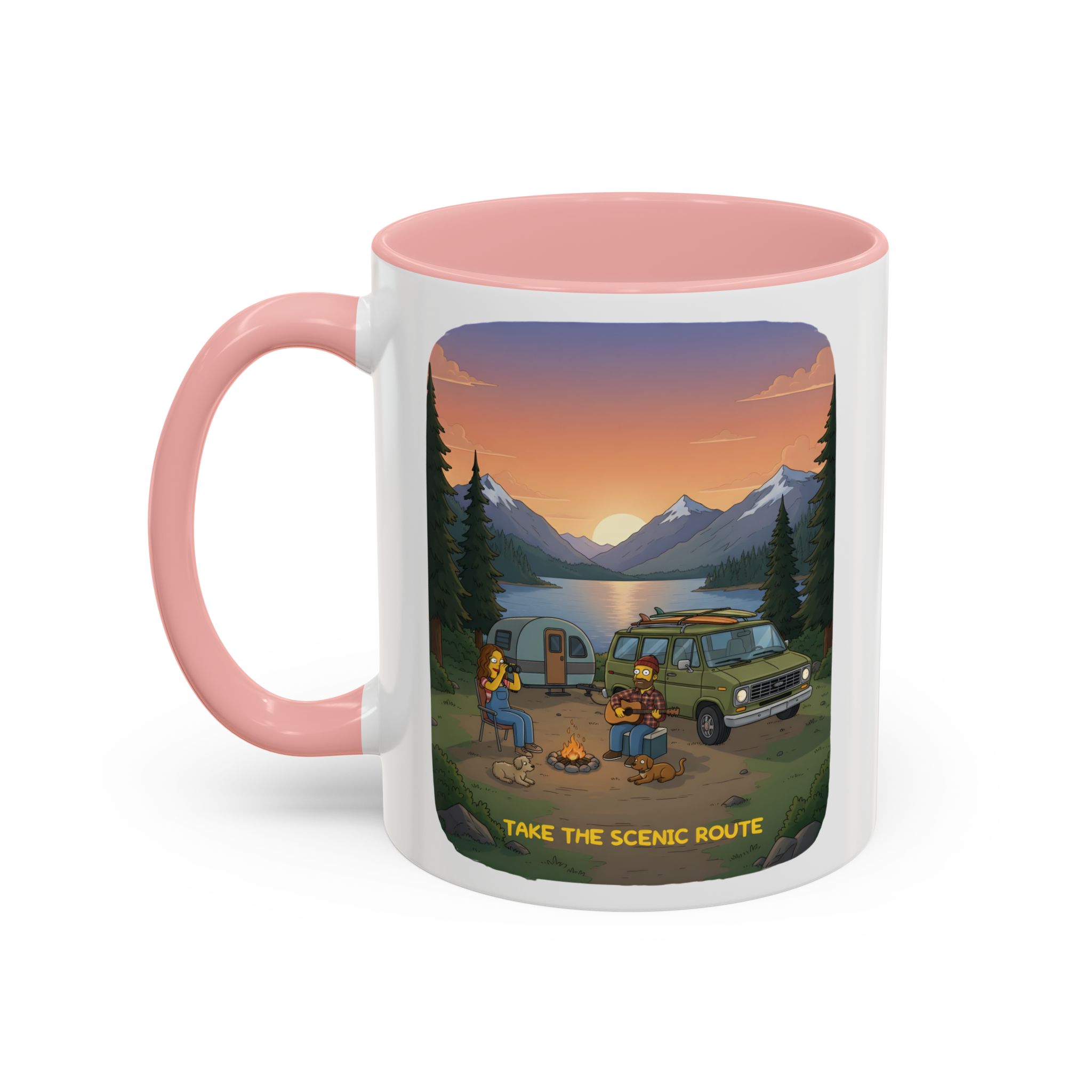 15369334790209461031_2048.jpeg Accent Coffee Mug (11, 15oz) — "Take The Scenic Route" Design Sitcom-Line