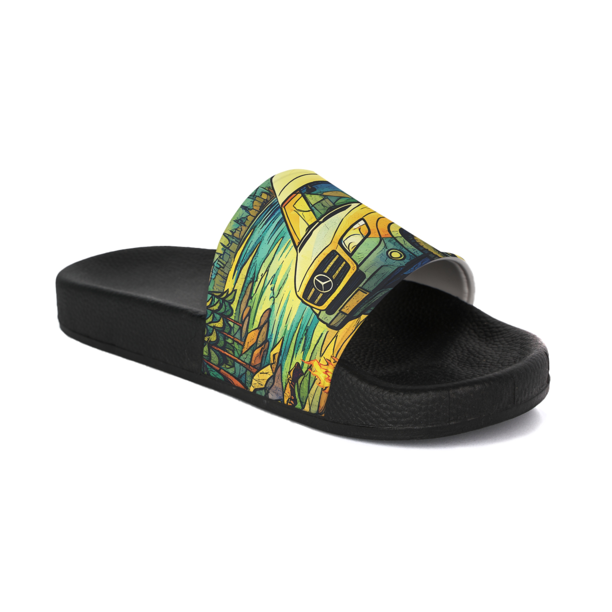 Women's Slide Sandals - Mercedes Camper Slides (Cubic-Line)