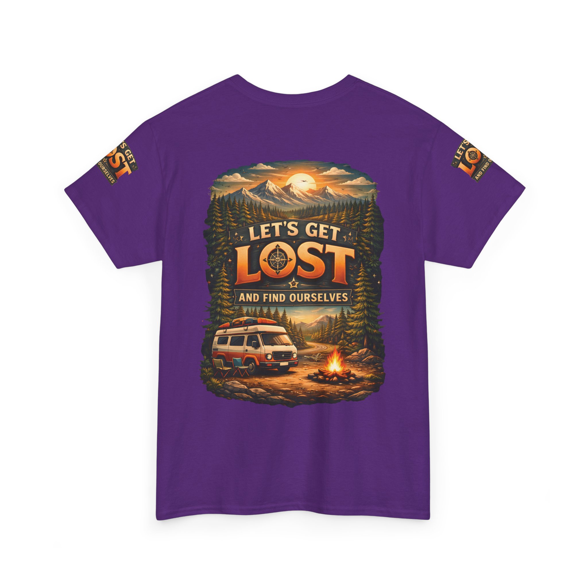 Unisex Heavy Cotton Tee — "Let´s Get Lost And Found Ourselfs" Design Scenic-Line