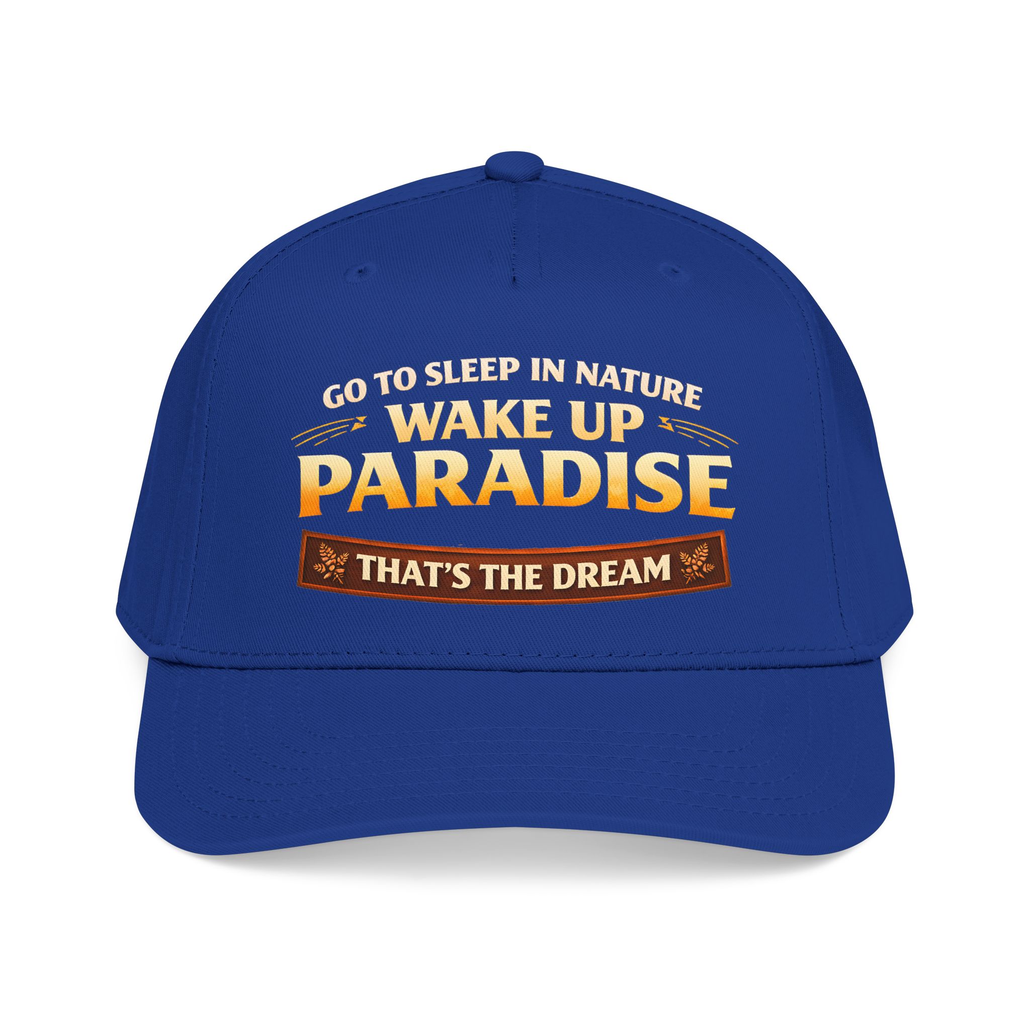 Baseball Cap - "Go sleep Nature-Wake Up Paradise" Design Scenic-Line