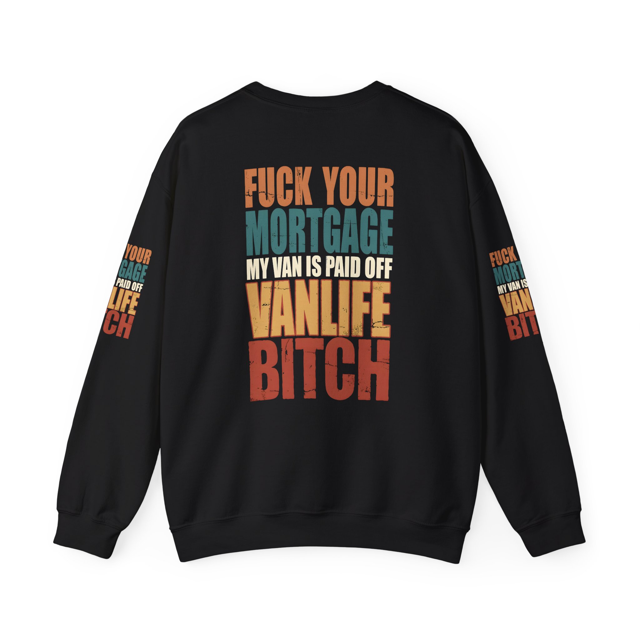 Unisex Heavy Blend™ Crewneck Sweatshirt — "Fuck Your Mortgage" Design F**K-Line